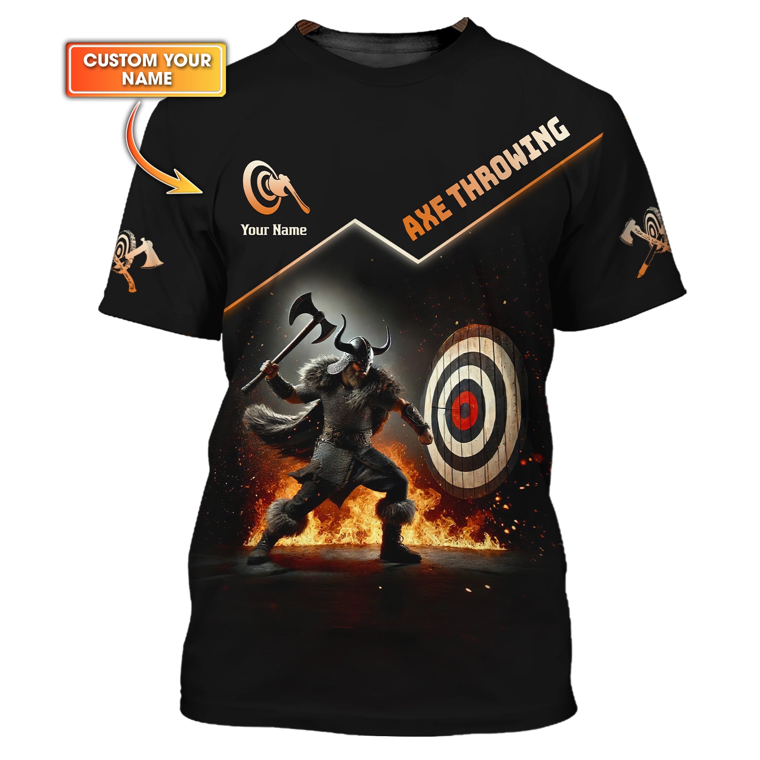 Custom Axe Throwing Combatant T-Shirt, Gift for Axe Throwing Players