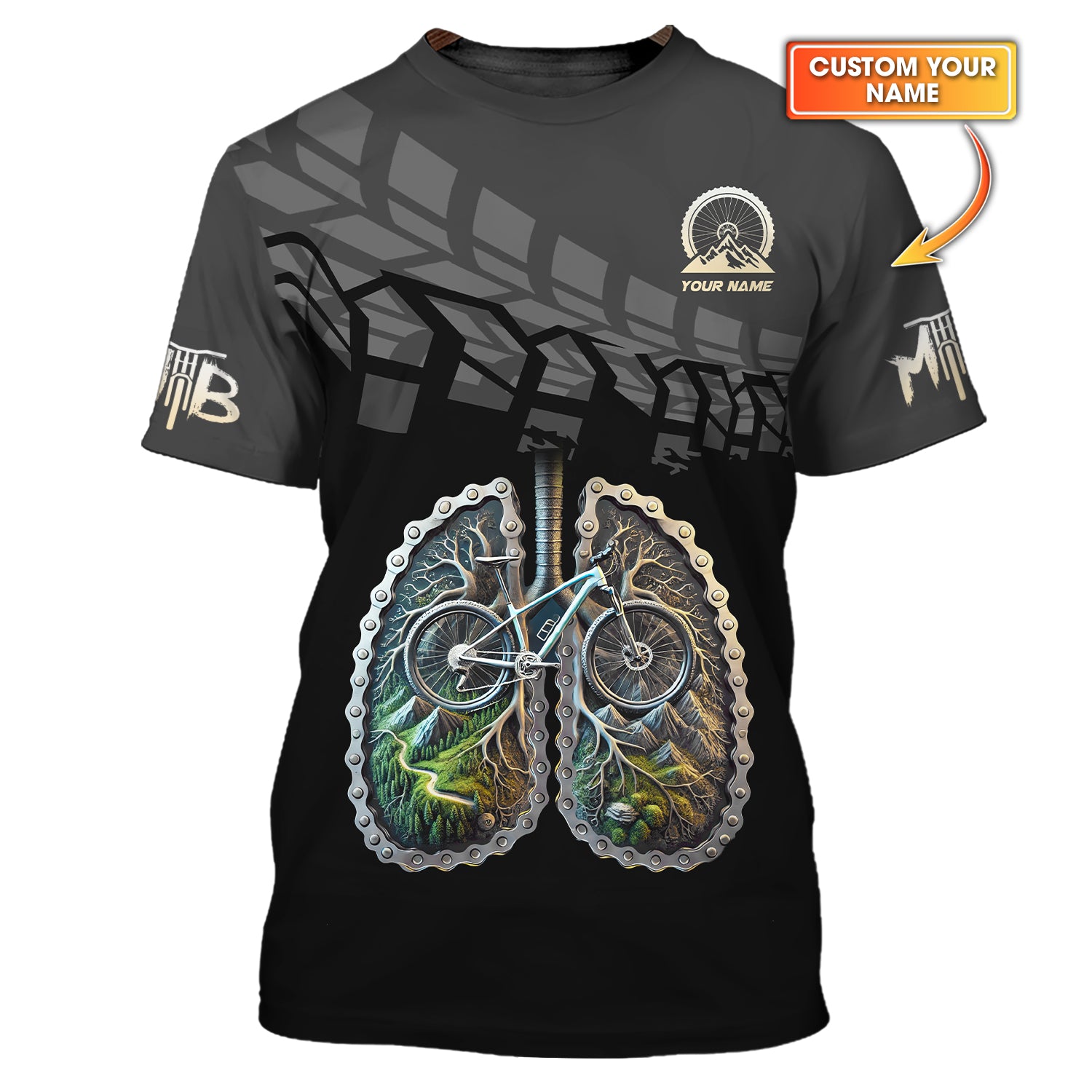 Custom Mountain Bike T Shirt, MTB Cycling Shirts, Presents For Cyclists