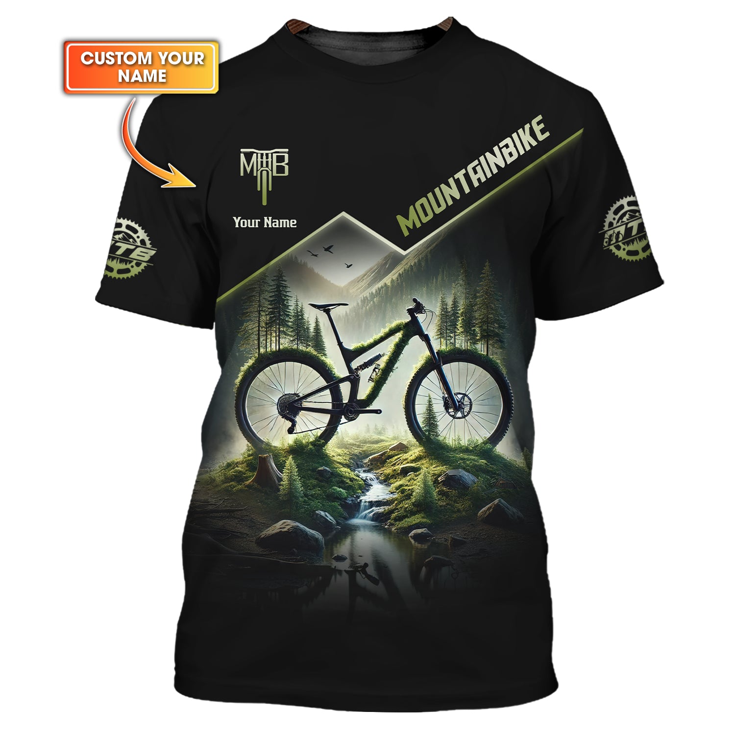 Custom Name Mountainbike Adventure Jersey, MTB Cycling Shirts, Presents For Cyclists