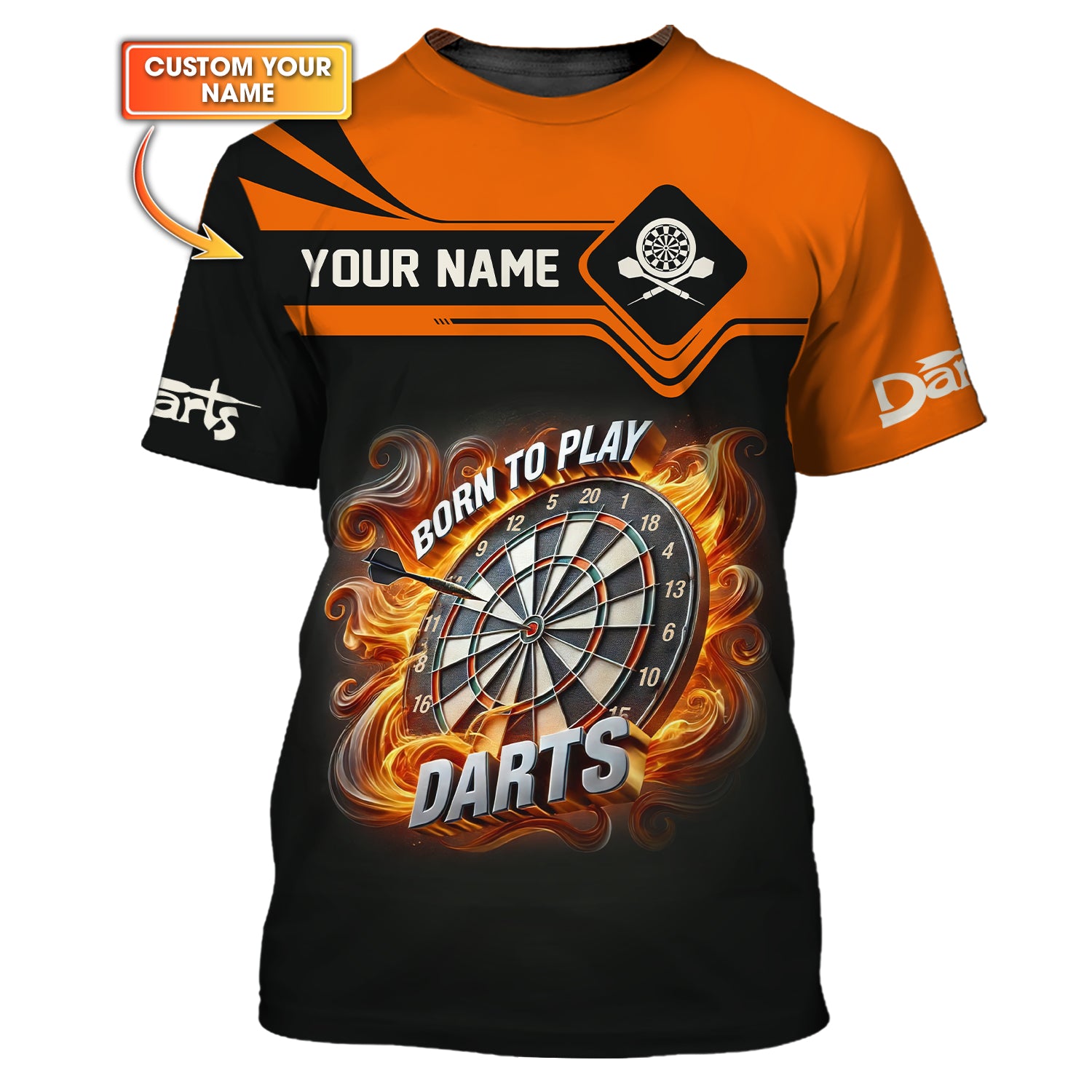 Born To Play Darts Custom T-Shirt, Polo Shirt For Darts Player, Darts Shirts, Gift For Darts Lovers