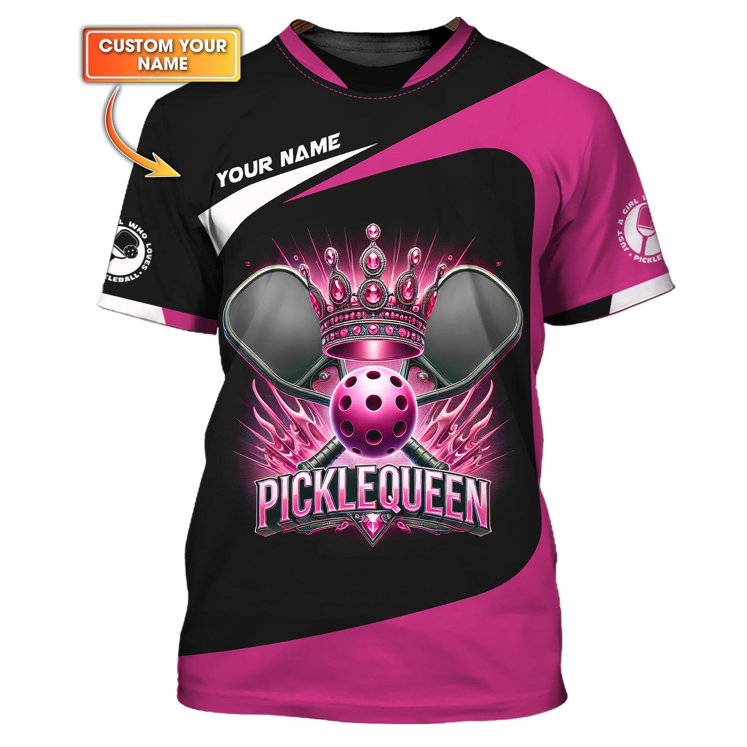 Just a Girl Who Loves Pickleball - PickleQueen Custom T Shirts, Pickleball Shirts for Women, Pickleball Gift Ideas
