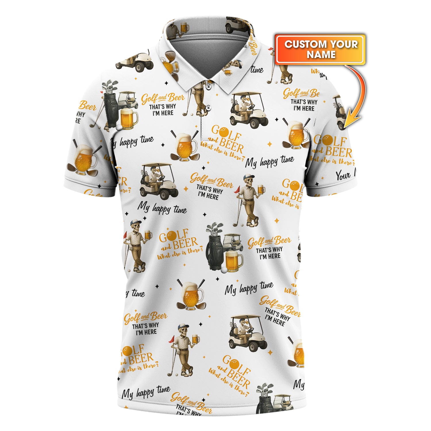 Golf and Beer That's Why I'm Here Shirt – Funny Golf Shirt for Golfers & Club Members