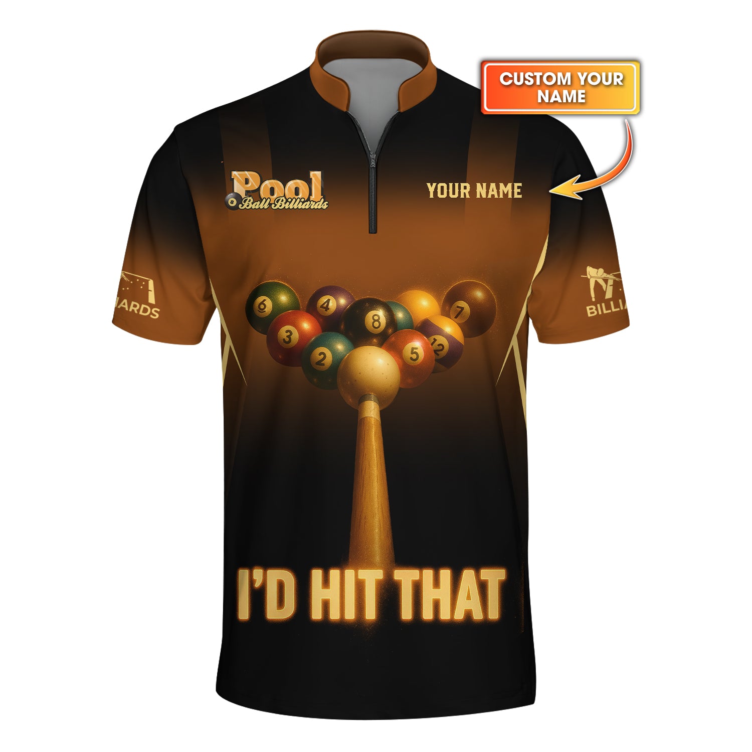 Custom Name Billiard Jersey, I’d Hit That Shirts, Funny Billiards Shirt, Gift For Pool Players