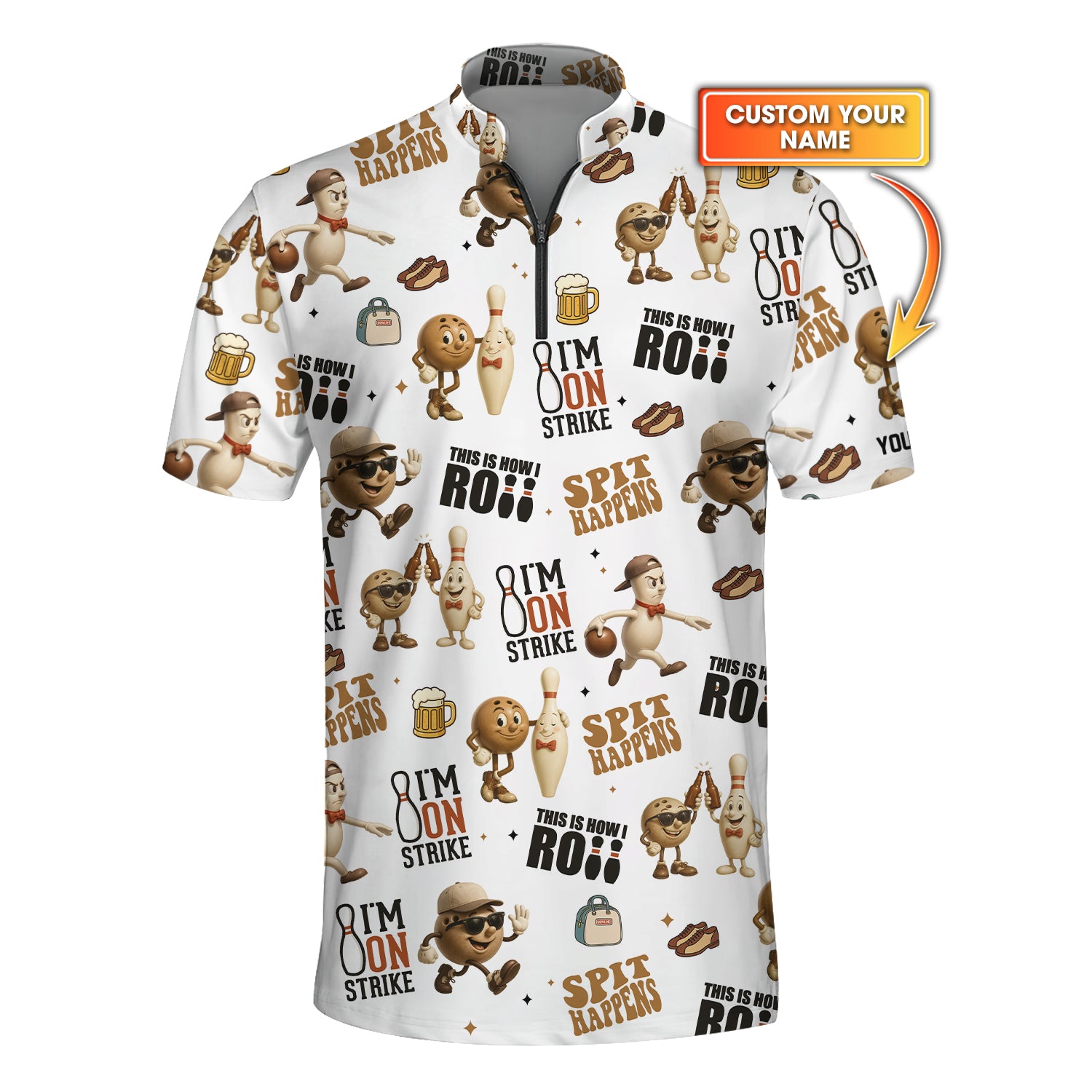 This Is How I Roll Funny Custom Bowling Shirt - I'm On Strike Pin Team Bowling Jersey With Name