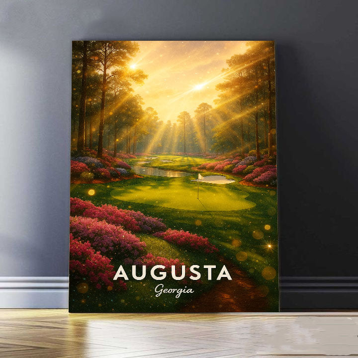 Golf Prints Poster, Augusta Golf Course Prints, Golf Wall Art