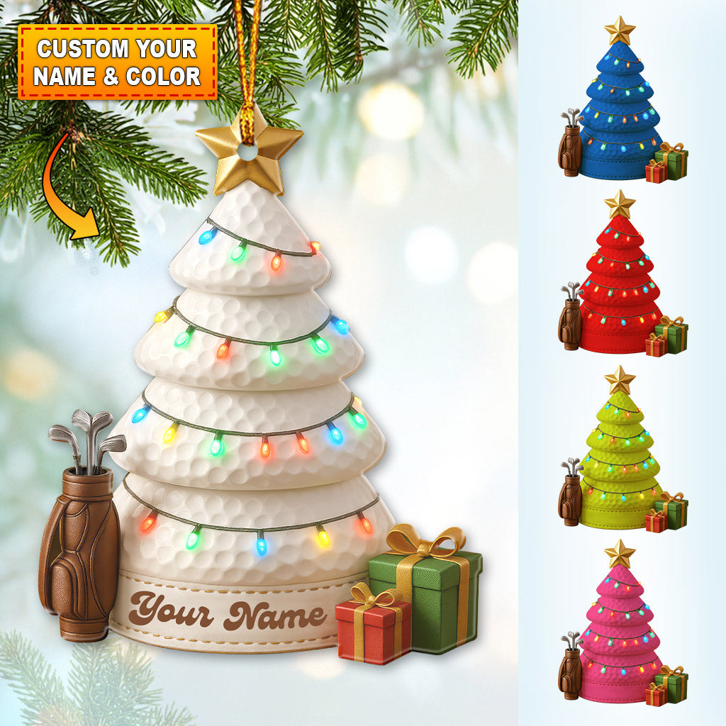 Personalized Golf Ornament, Custom Name Golf Ornament, Golf Christmas Ornaments For Golfer, Golf Gift For Men