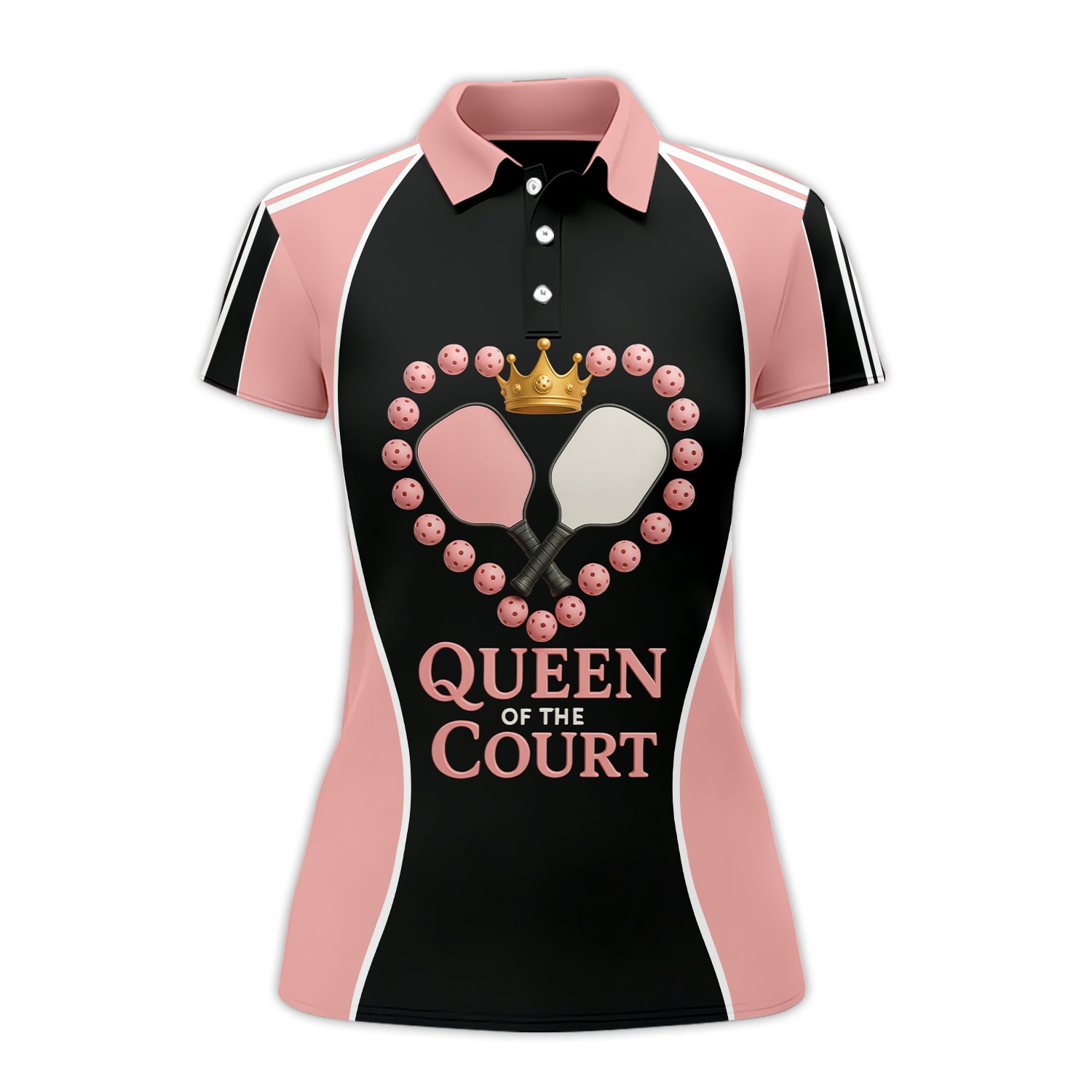 Funny Polos For Pickleball, Queen of the Court Pickleball Shirt, Gift For Women's Players