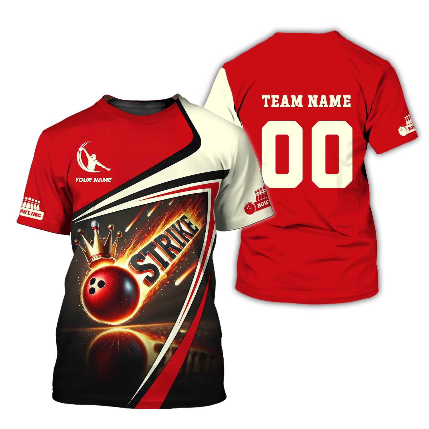 Strike Custom Bowling Jersey, Bowling Polo Shirt, Bowling Team Shirts