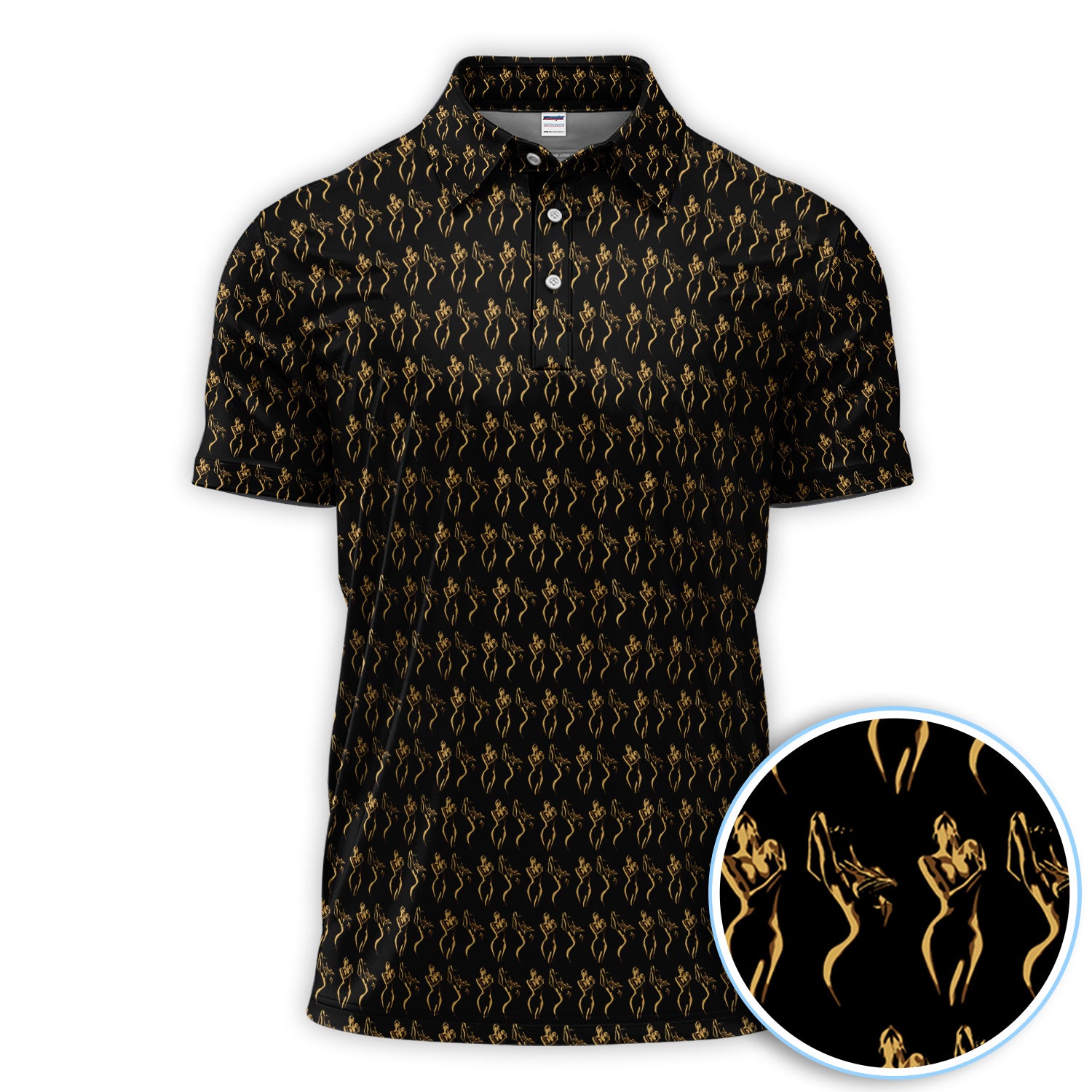 Sexy Pattern Golf Polos, Crazy Golf Shirt For Golfer, Golf Gift For Men