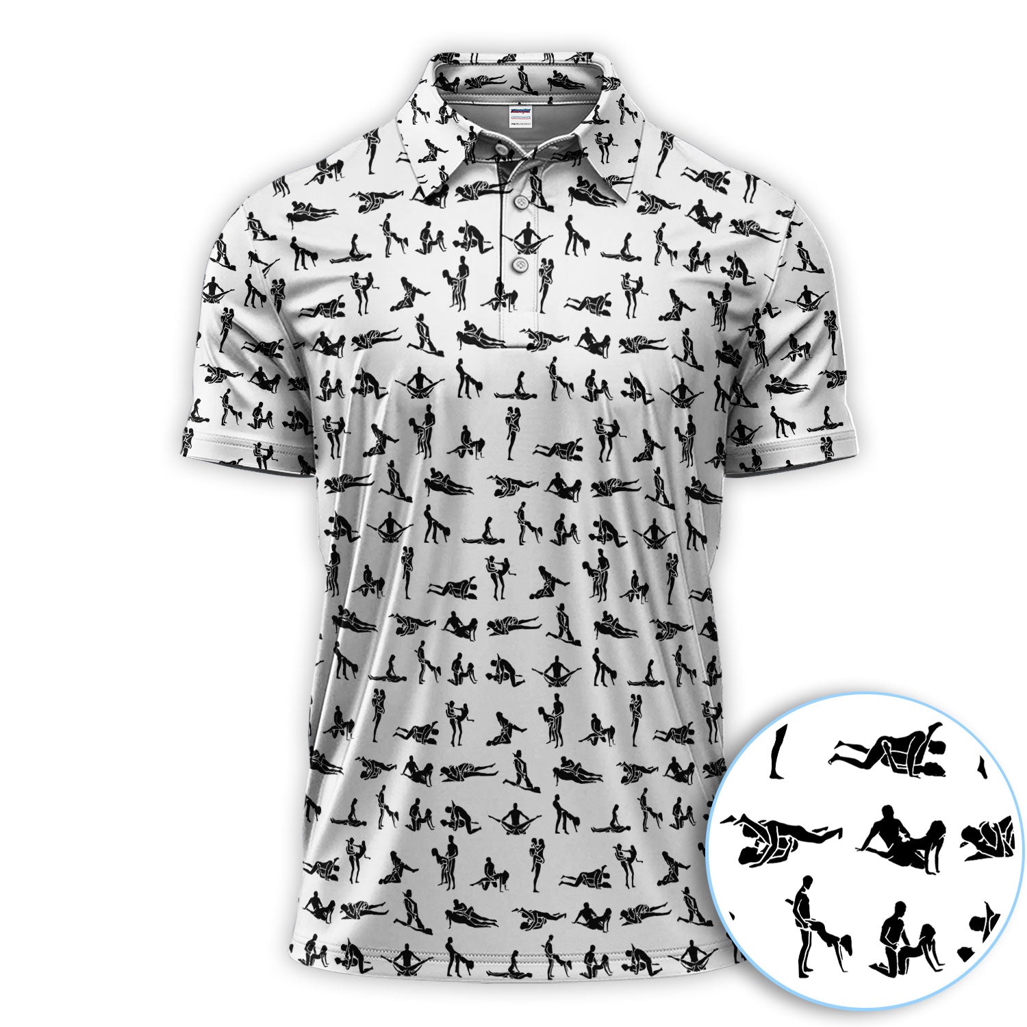 Naughty Valentines Couple Golf Polos For Golfer, Sexy Pattern Golf Shirt, Golf Gift For Men