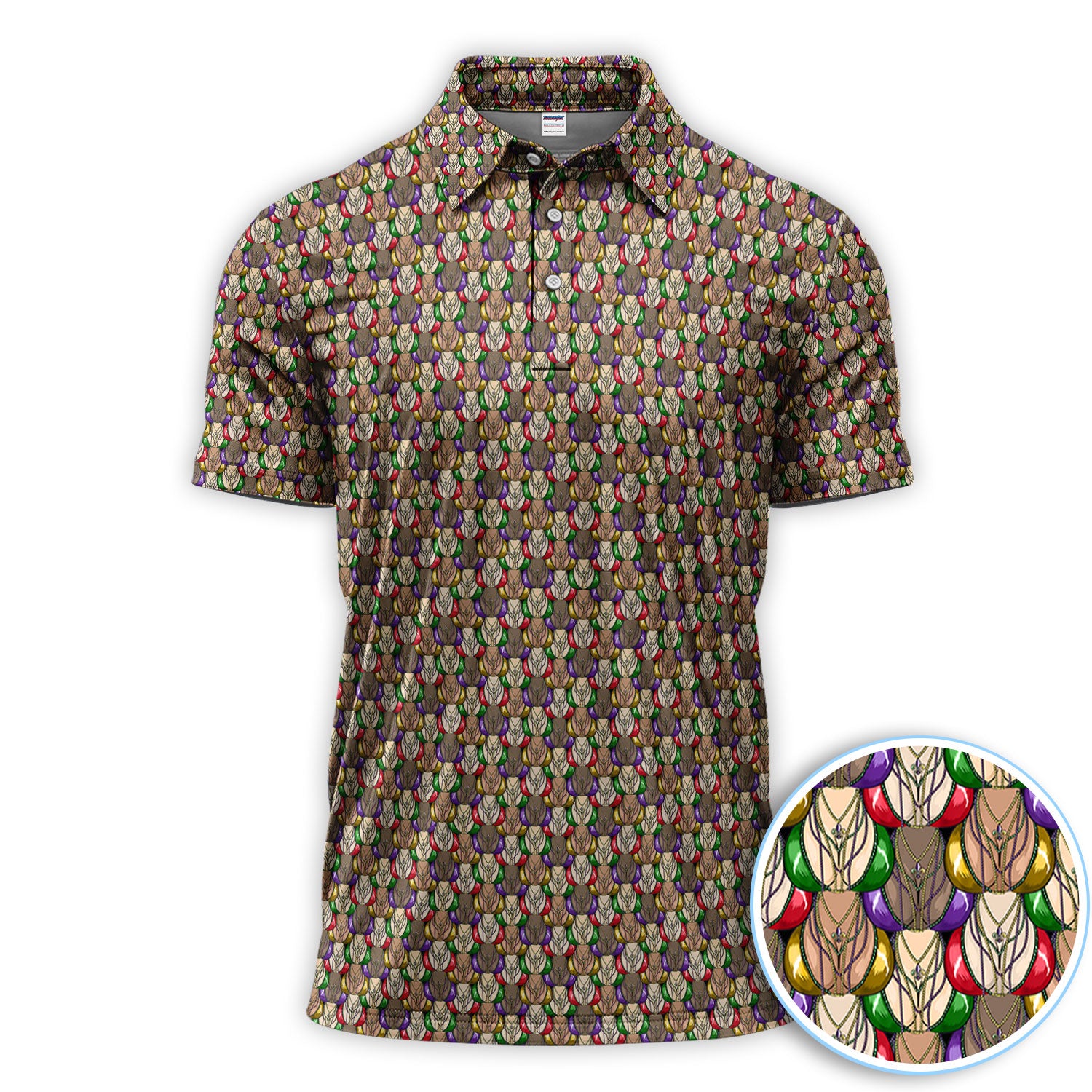 Funny Pattern Golf Polos, Crazy Golf Shirt For Men, Golf Gift For Golfer