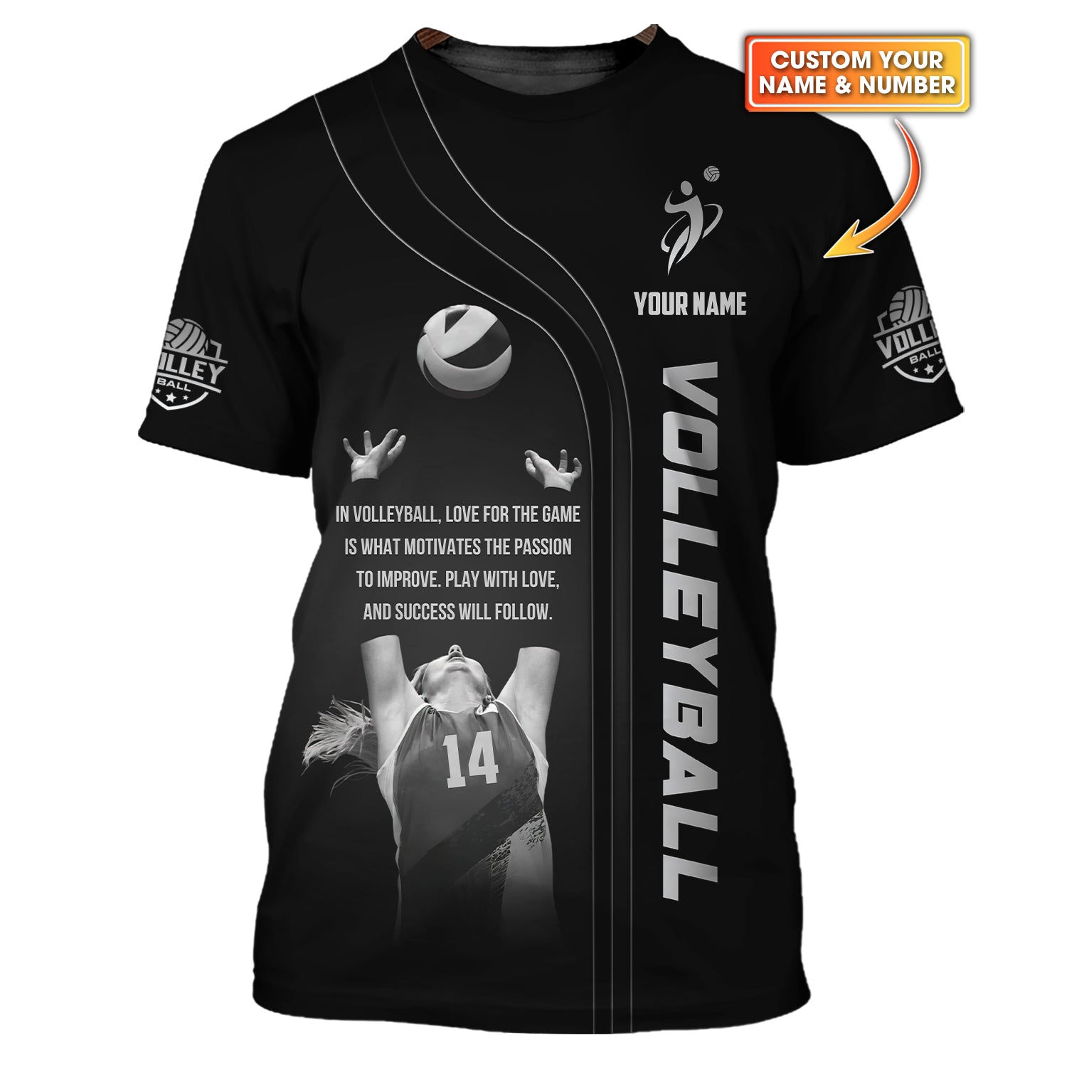 Custom Volleyball Jerseys, Inspirational Volleyball T Shirt for Women, Volleyball Uniforms, Volleyball Gift