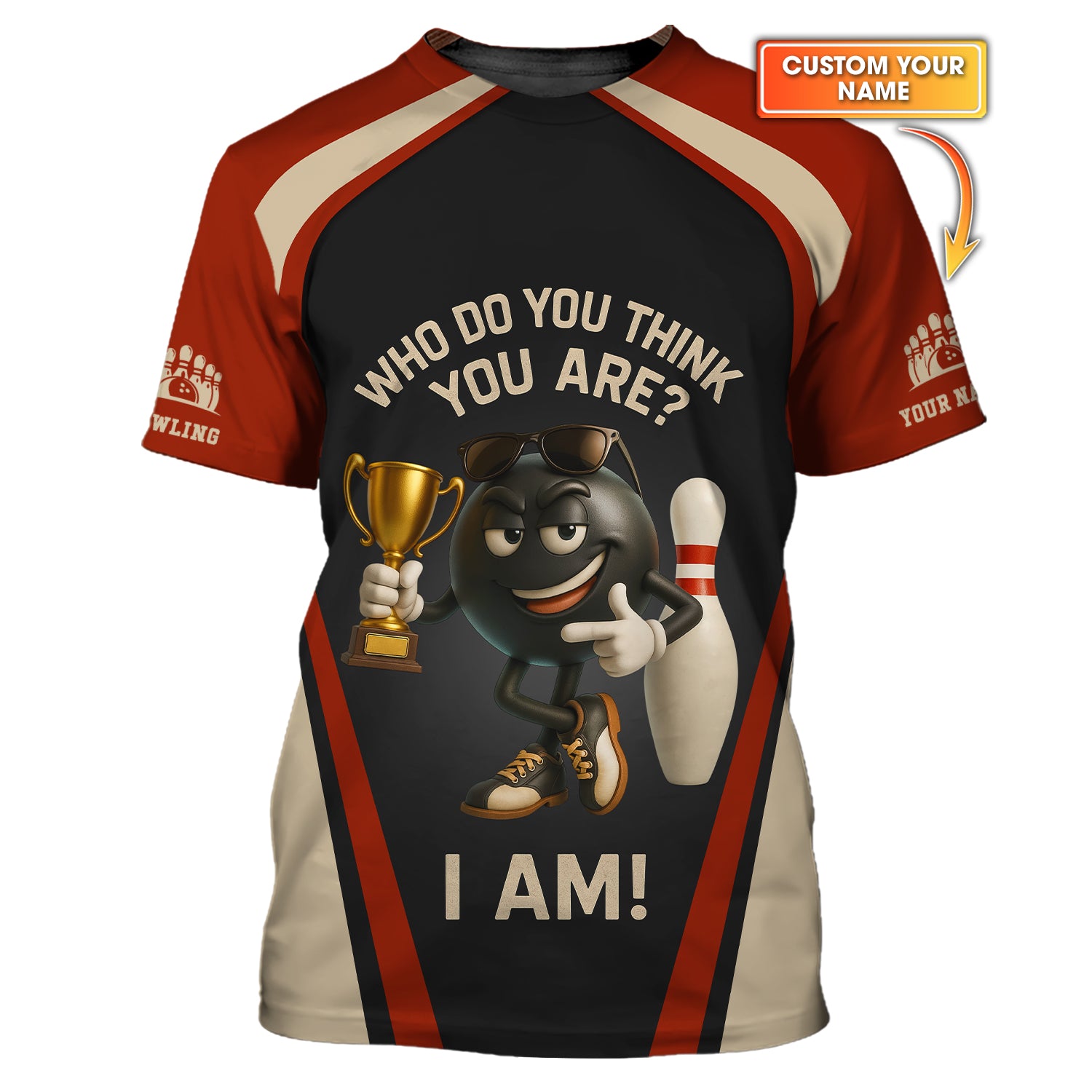 Who Do You Think You Are I Am Custom Bowling Jersey, Bowling Shirts for Men, Bowling Team Shirts