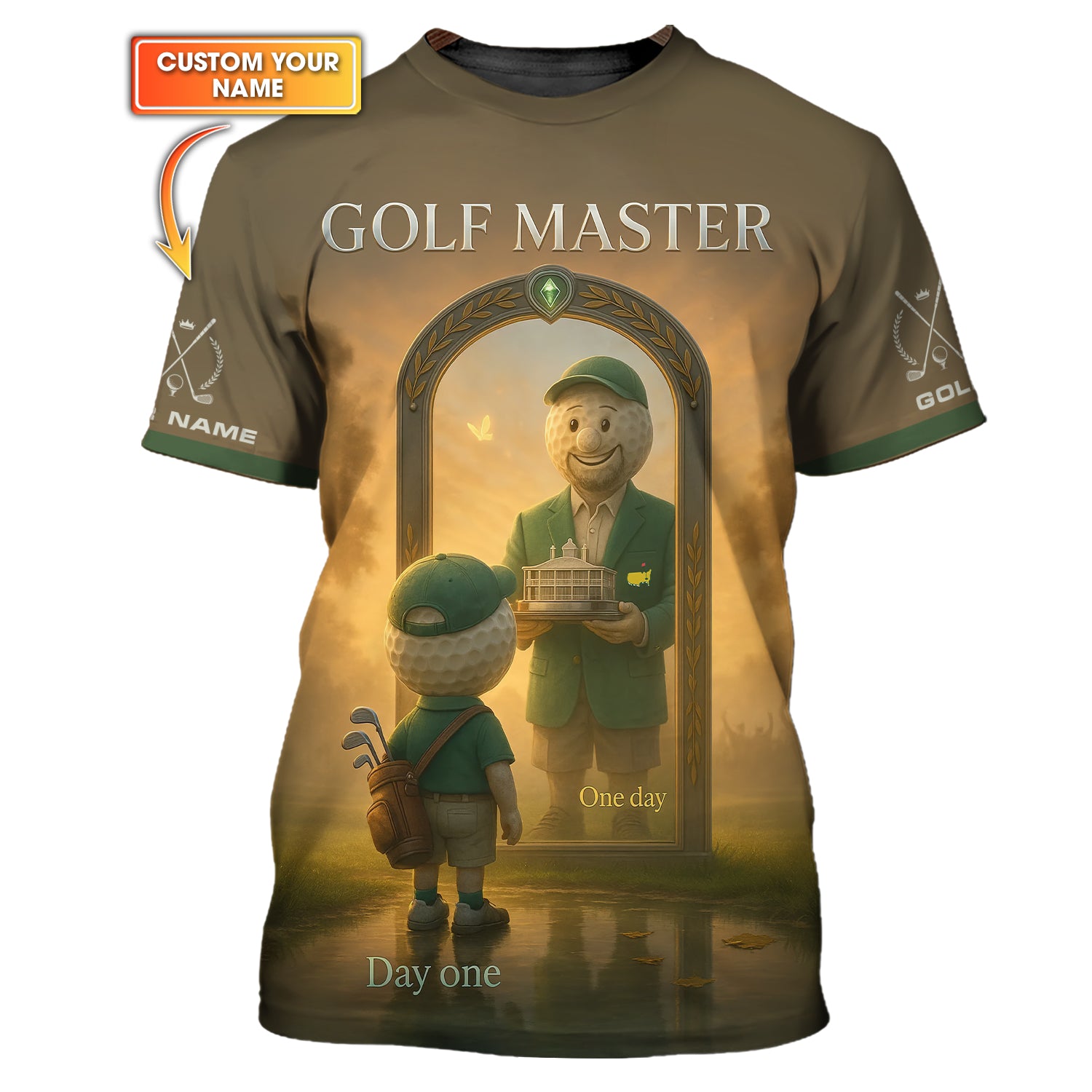 Custom Golf Shirt, Day One One Day Golf Master, Best Golf Polo Shirt, Father's Day Golf Gifts