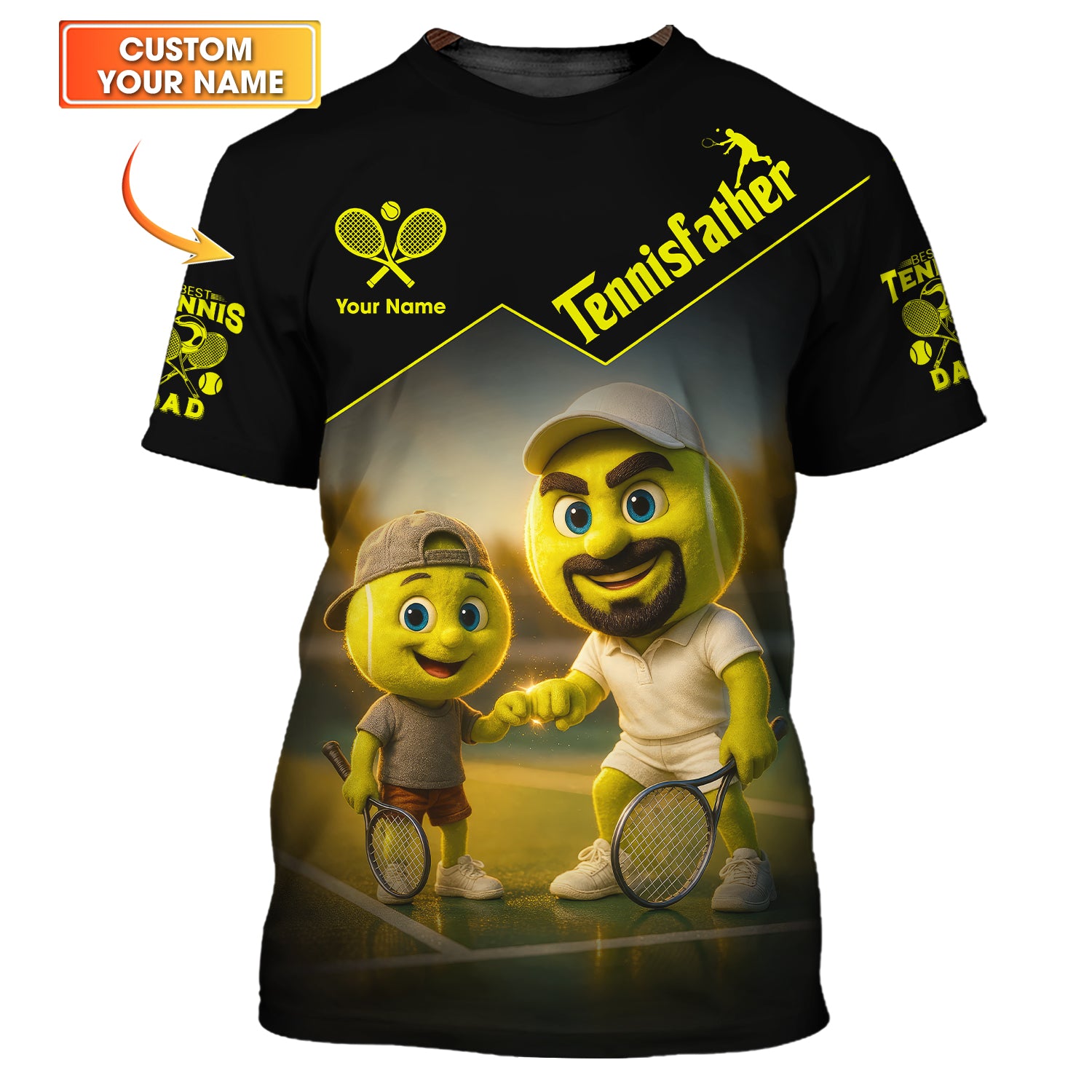 Funny Tennis Dad Shirts, Custom Father's Day Gift, Father's Day Gifts Ideas