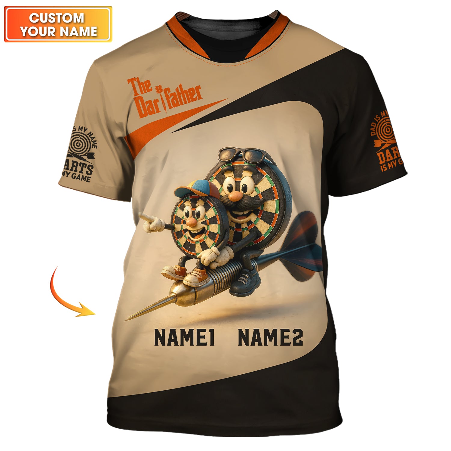 Funny Dartboard Custom Darts Shirts, Dad Son Tee, The Dartfather Gifts, Father's Day Gift Ideas