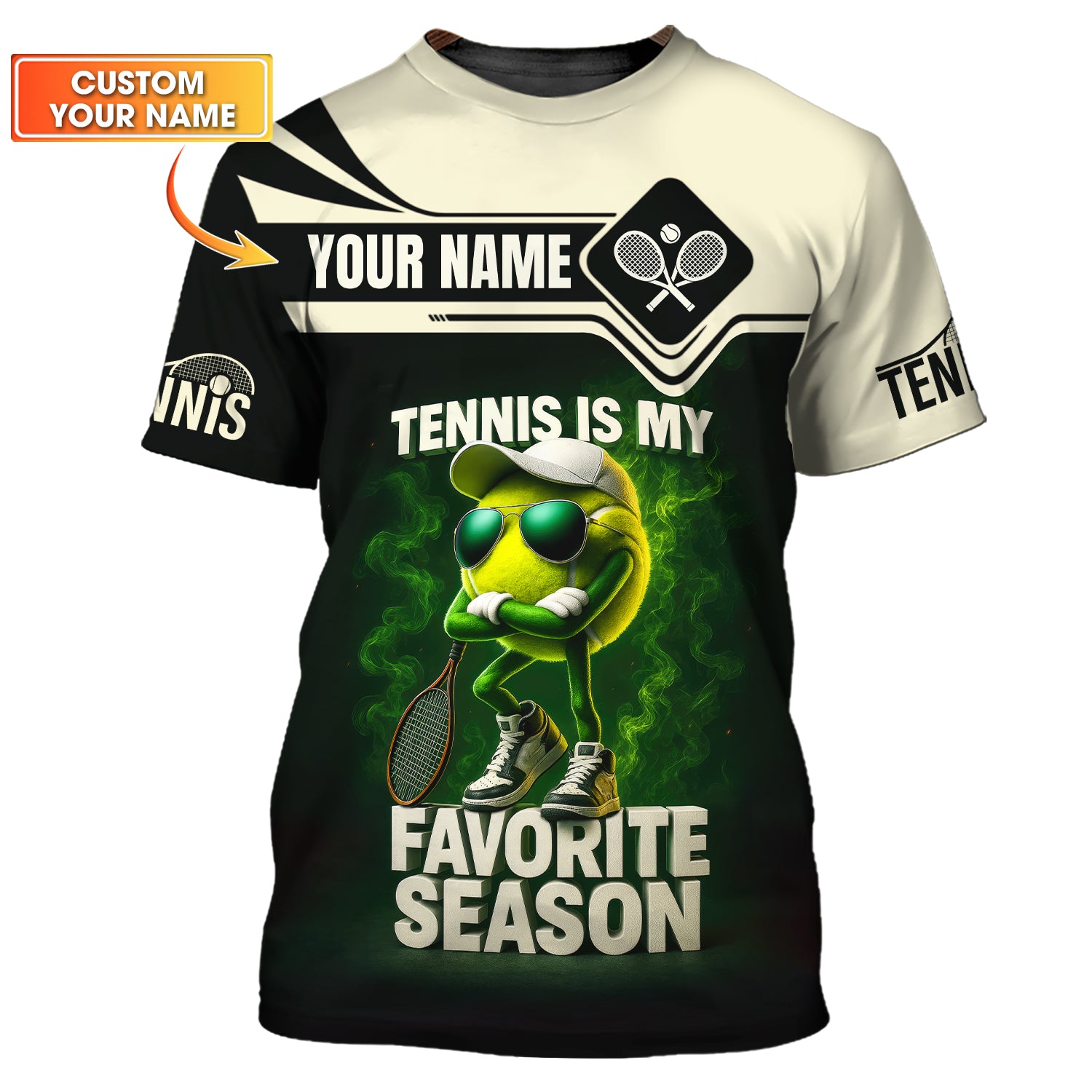 Tennis Is My Favorite Season Shirt – Funny Tennis Gift – Custom Name Sports Tee
