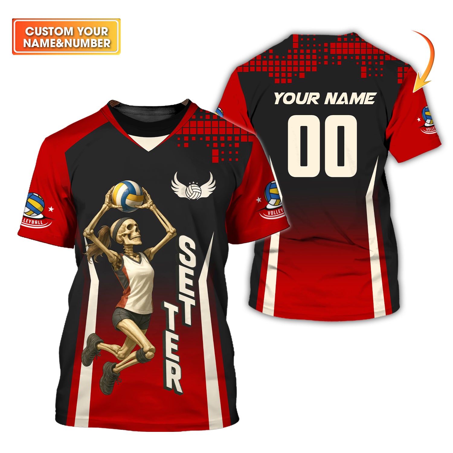 Setter Volleyball, Women's Volleyball Jersey, Custom Volleyball Team Shirts, Volleyball Uniforms