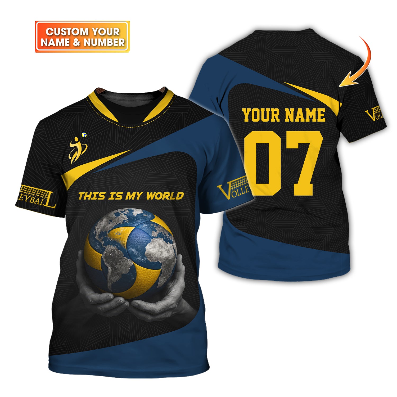 Custom Volleyball Jerseys, Volleyball Is My World T Shirt, Volleyball Classic Shirts, Volleyball Gift