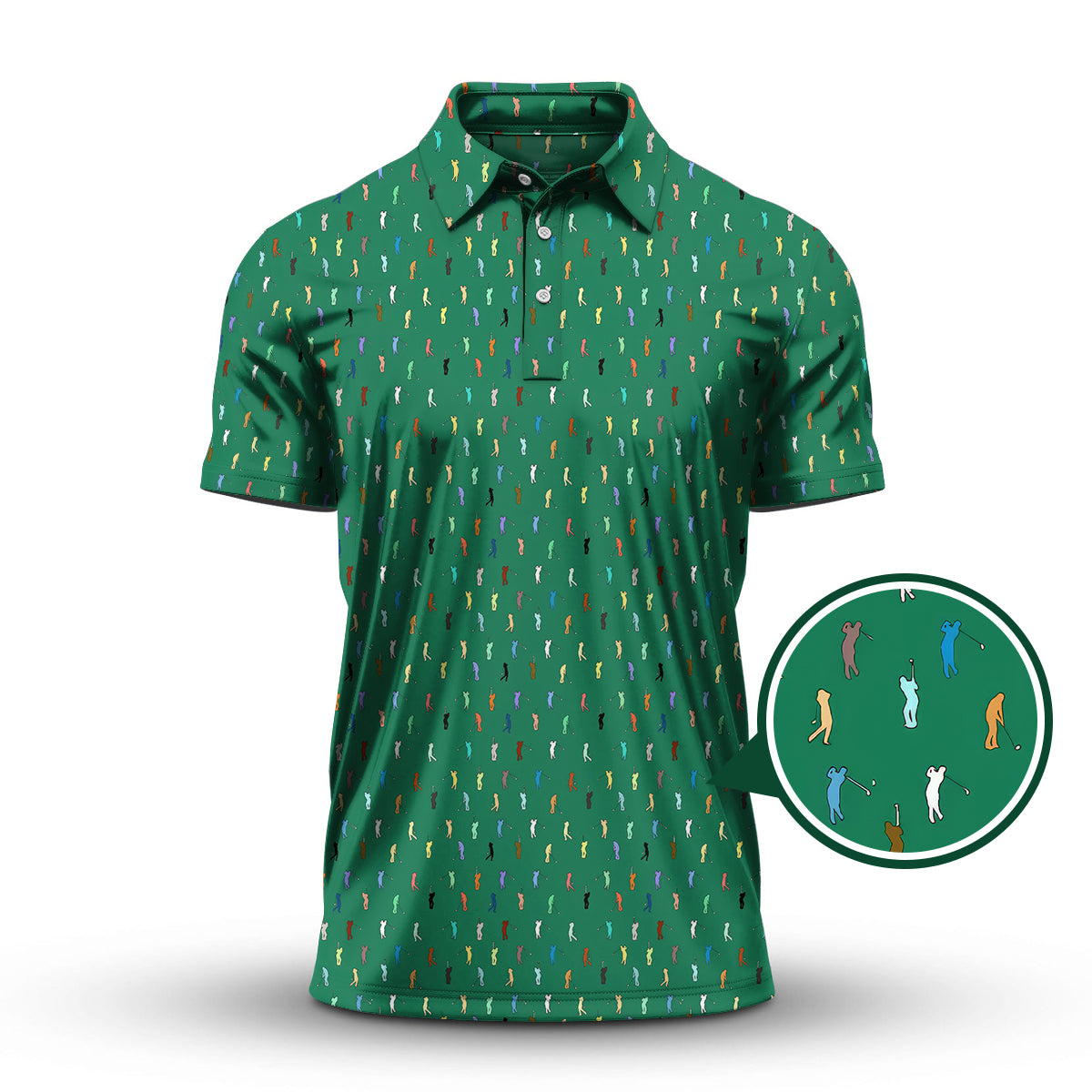 Golf Postures Pattern Golf Polos, Funny Golf Shirt ForMen’s, Crazy Golf Shirts For Golfers