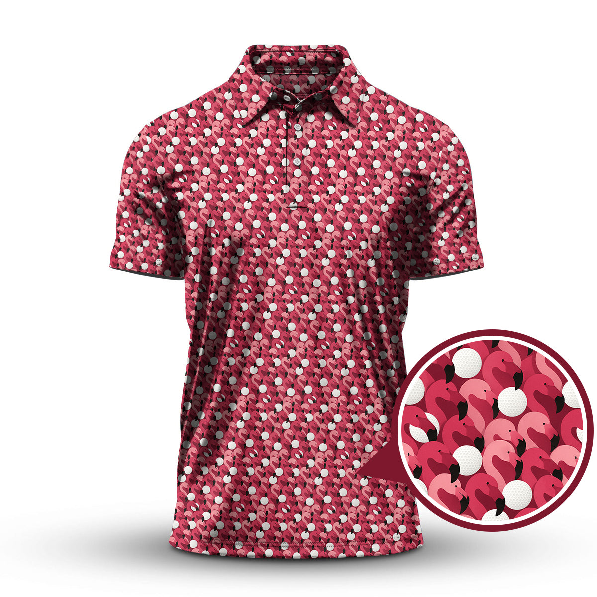 Flamingo Golf Shirt – Funny Pink Golf Shirt For Golfers - Pattern Golf Shirt