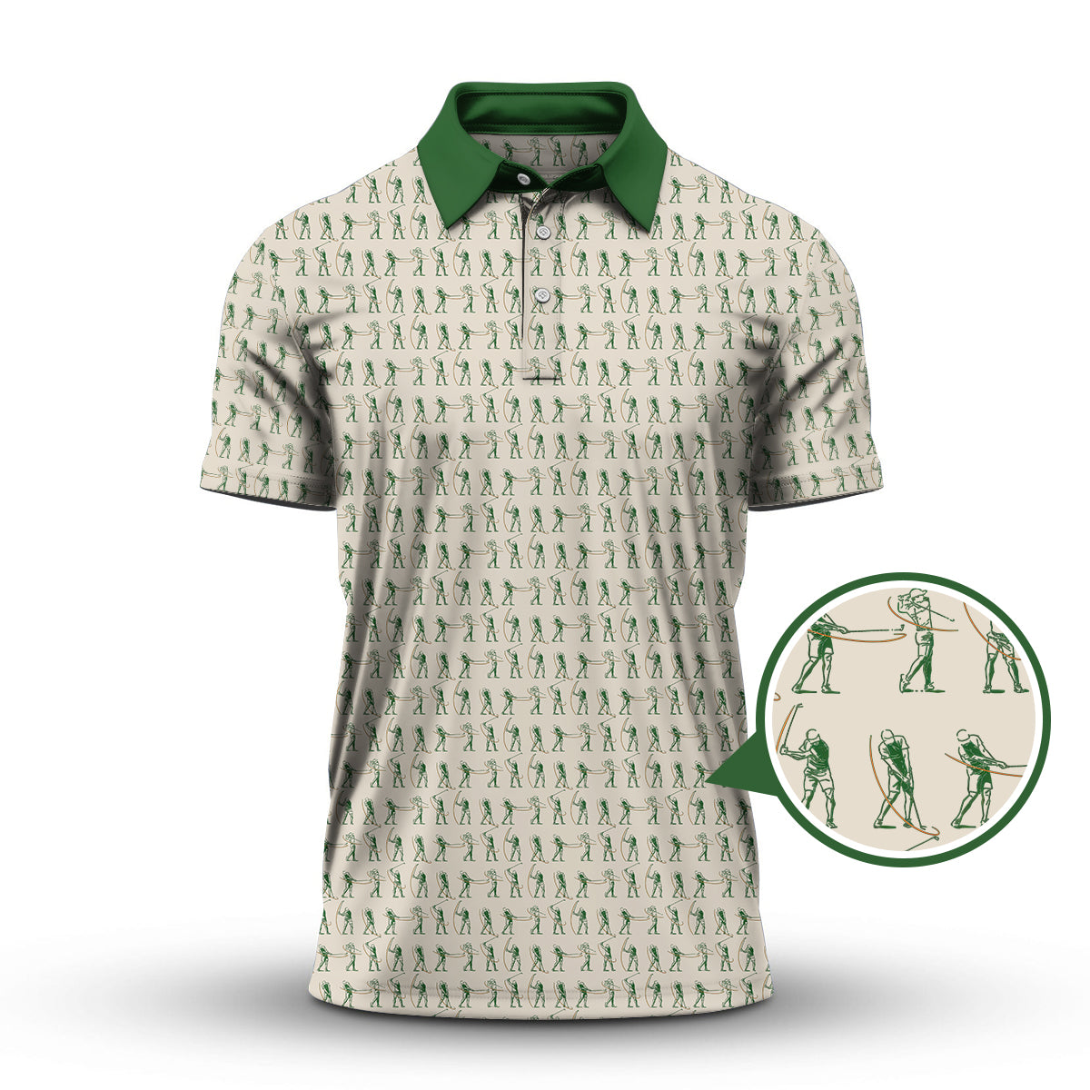 Golf Pattern Polos, Gofl Gift For Men's, Crazy Golf Shirts For Golfers