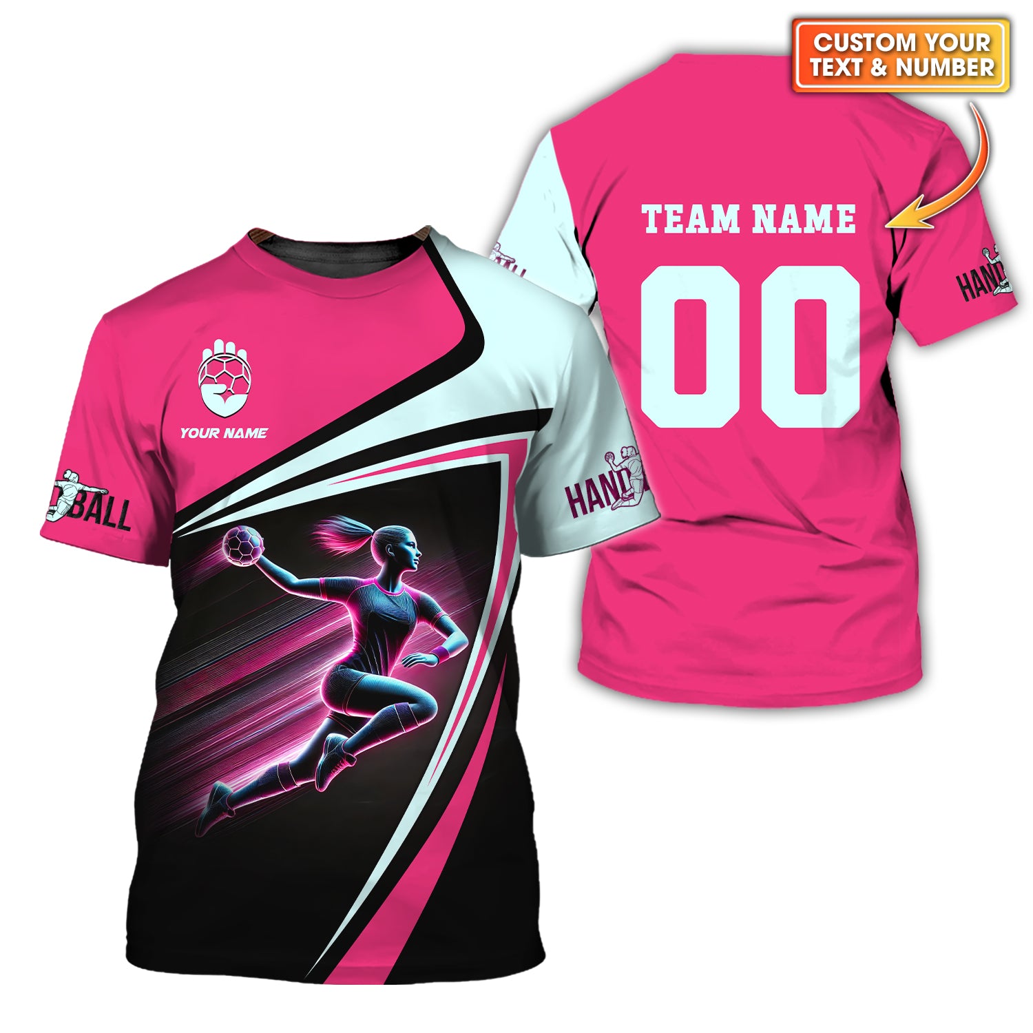 Custom Handball T-Shirt, Custom Handball Jersey, Lightweight Sportswear, Gift For Sports Fan