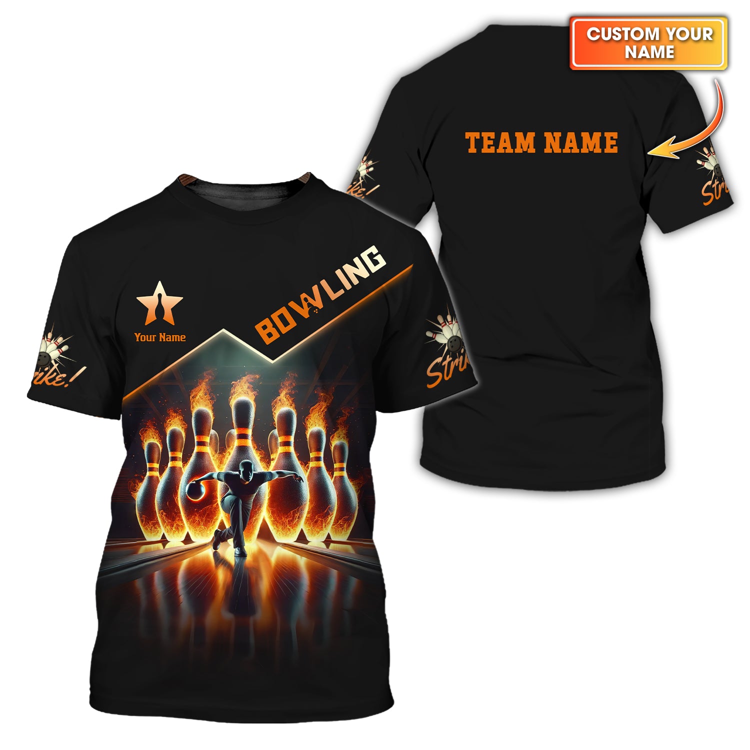 Personalized Name & Team Bowling Shirt 3D, Bowling Jersey, Bowling Shirts Custom, Gift For Bowler