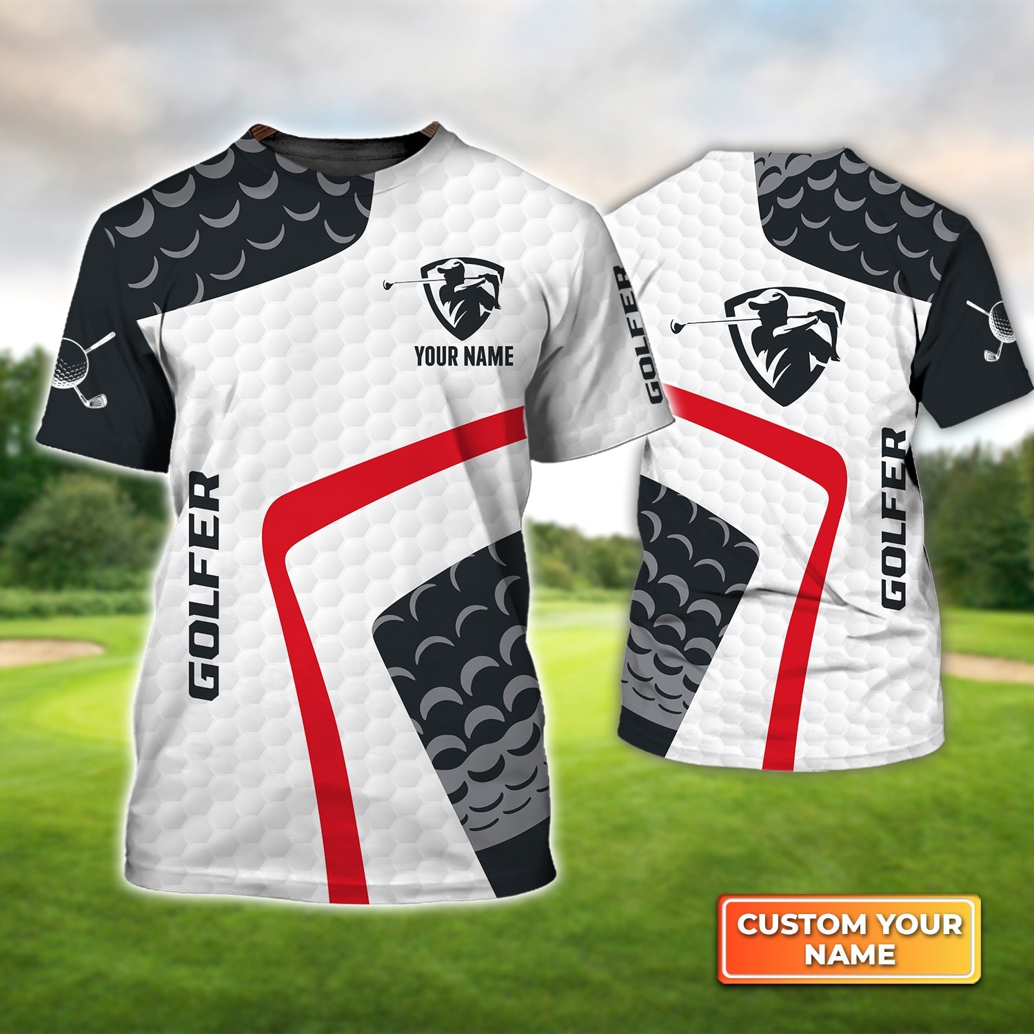 Golf Club, Personalized Name 3D Tshirt Gift For Golfer