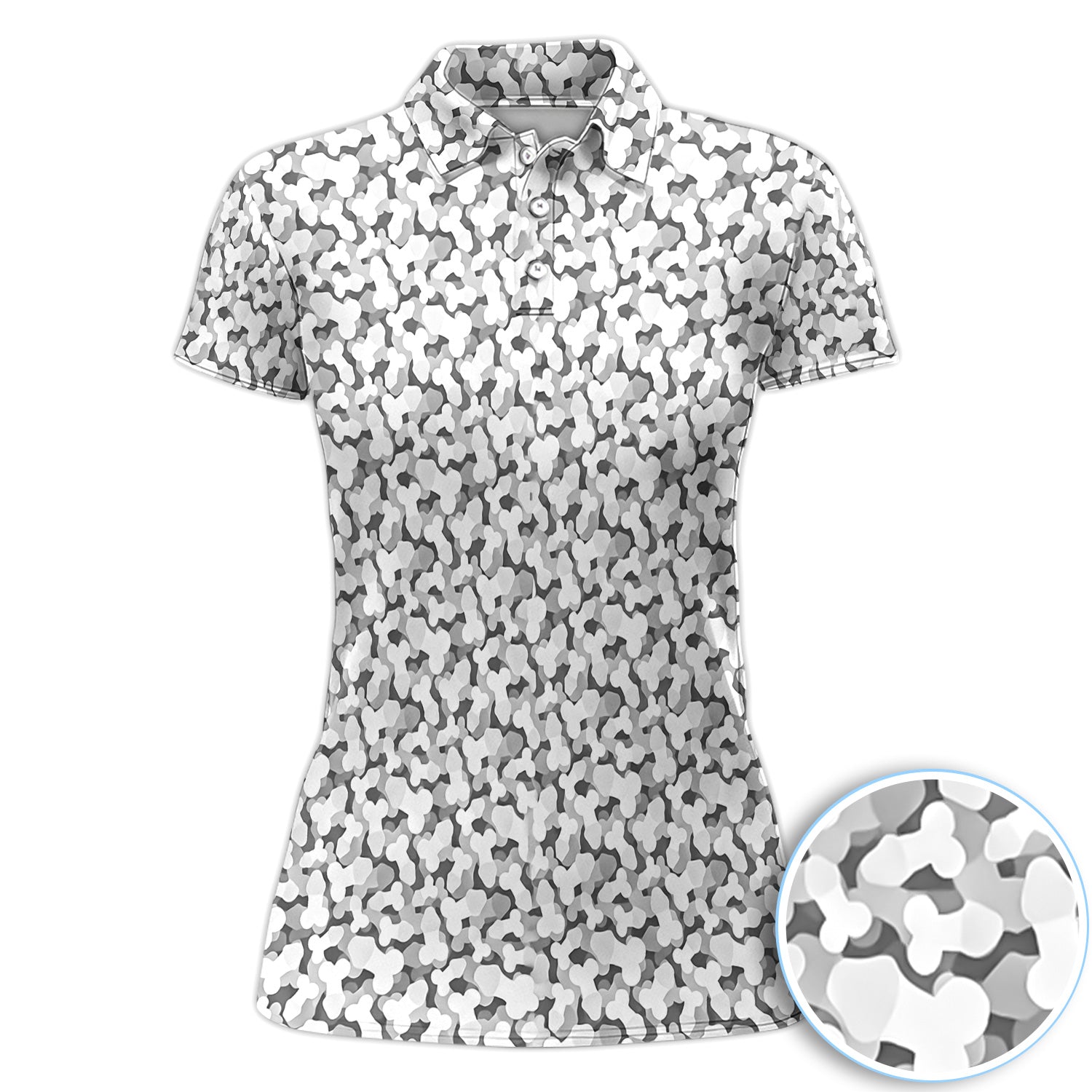 Seamless Penis Print Polo Shirt for Women – Funny Adult Party Shirt