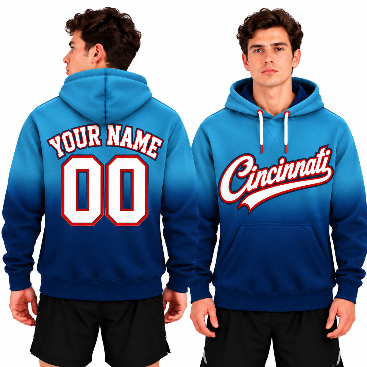Custom Cincinnati Ombre Hoodie