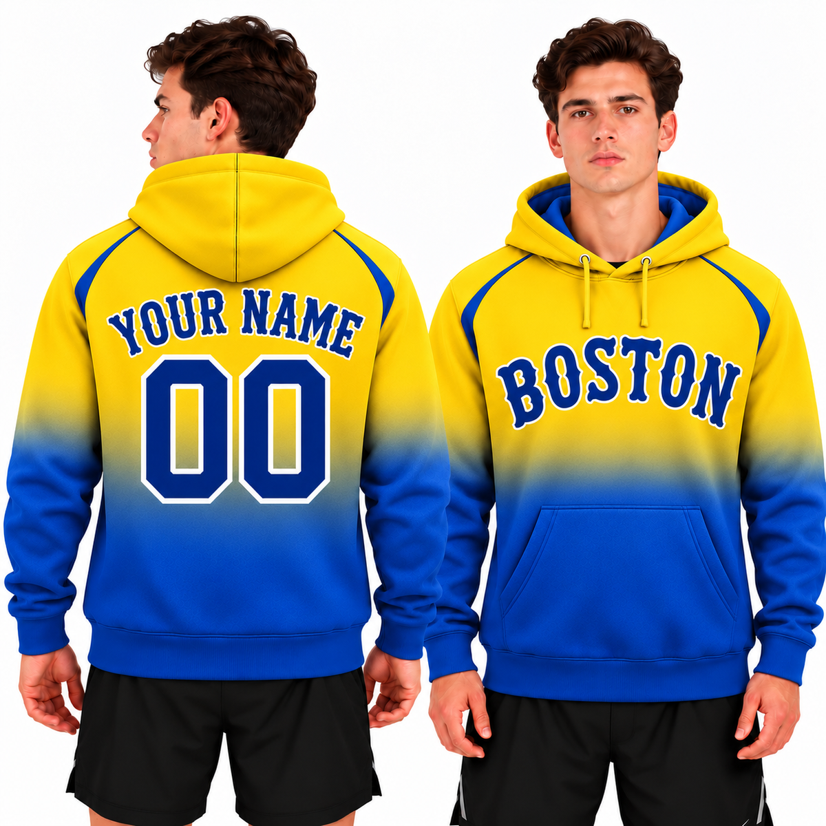Custom Boston Ombre Hoodie