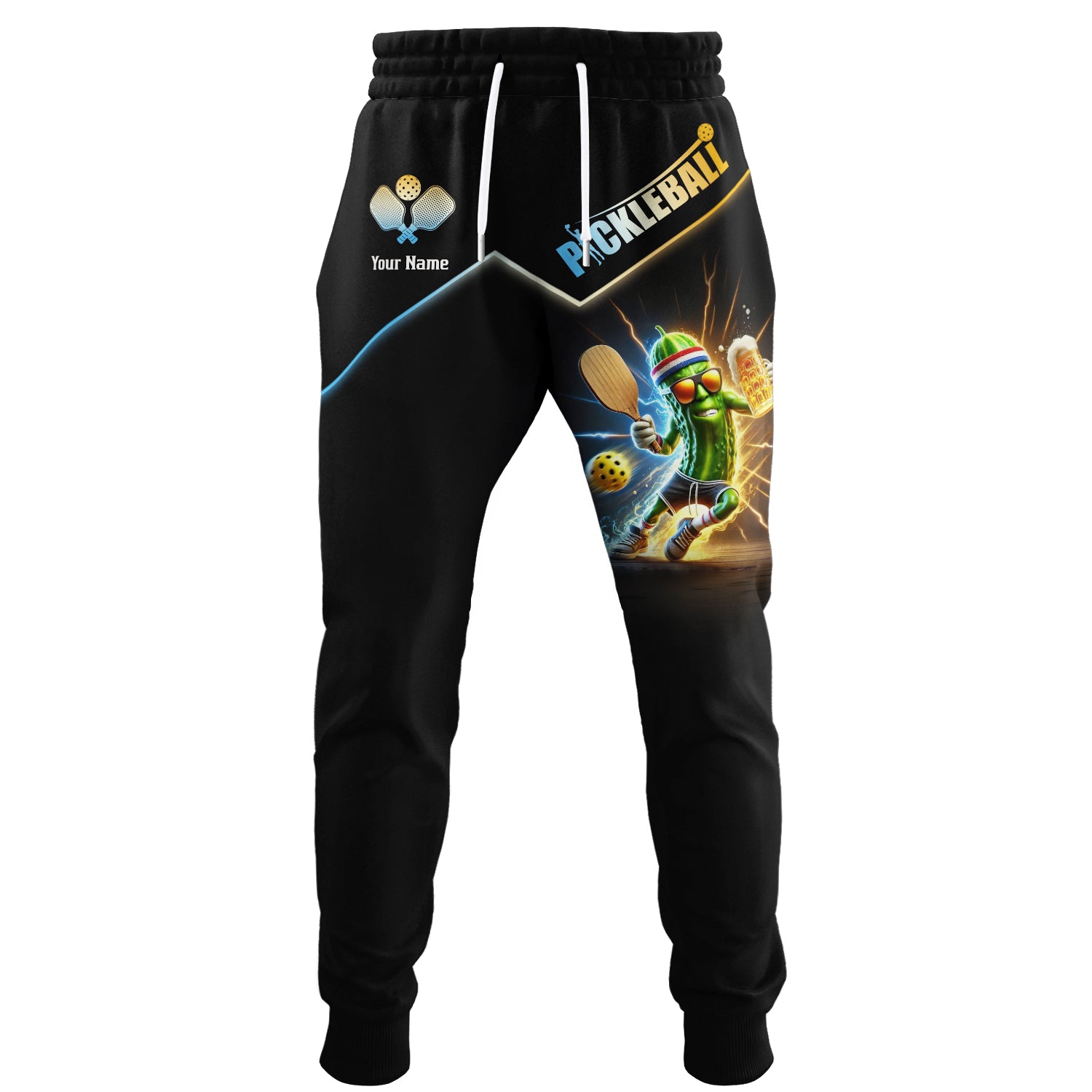 Custom Pickleball Funny Beer Joggers, Pickleball Jogger Pants, Gifts For Pickleball Players