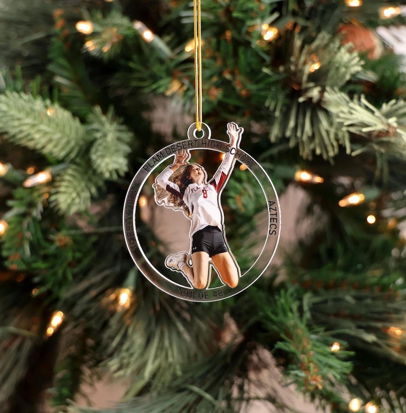 Custom Sports Ornaments, Personalized Photo Ornament, Christmas Sport Ornament