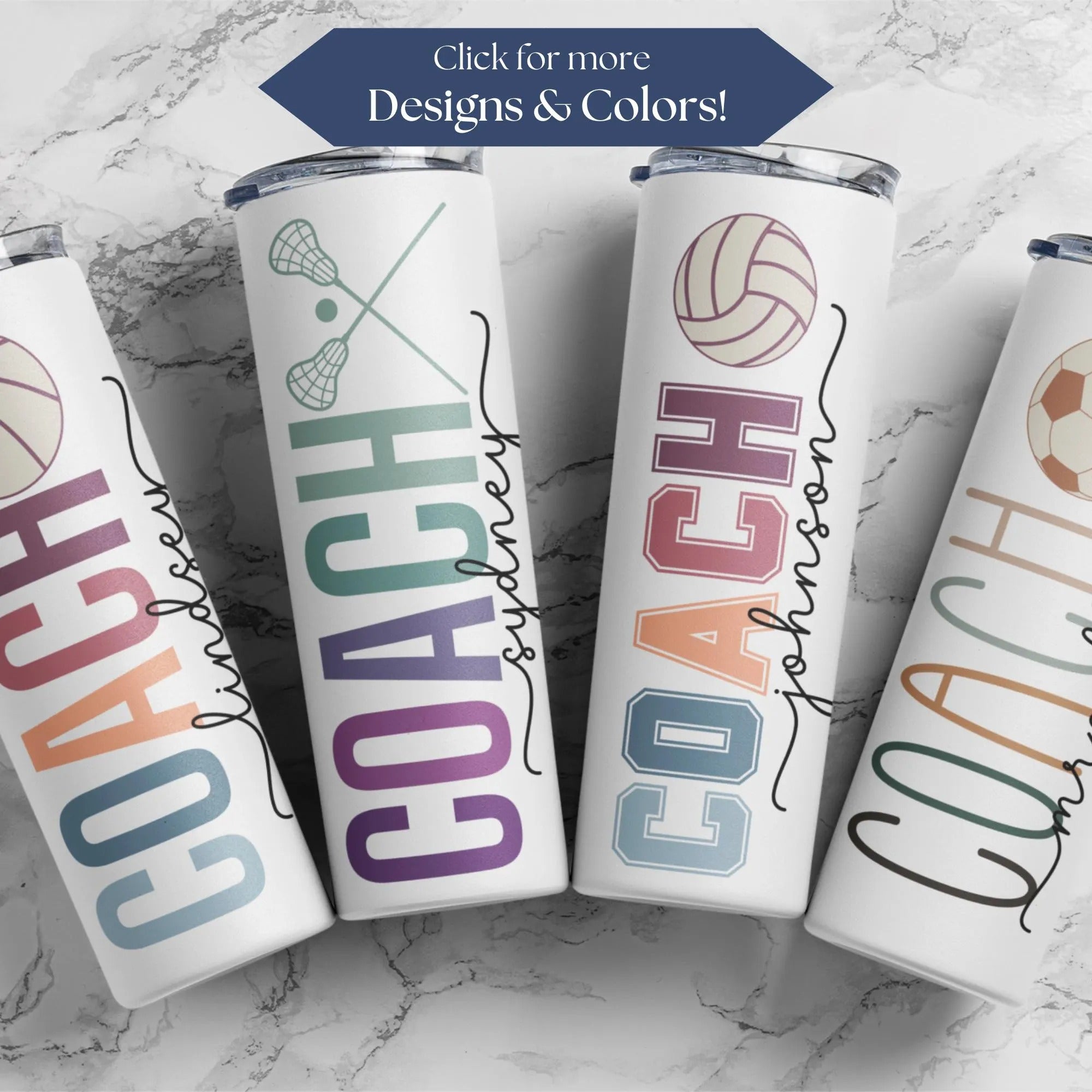 Personalized Coach Tumbler With Name, Custom Coach Gift, Coach Skinny Tumbler, Sports Coach Thank You Gift