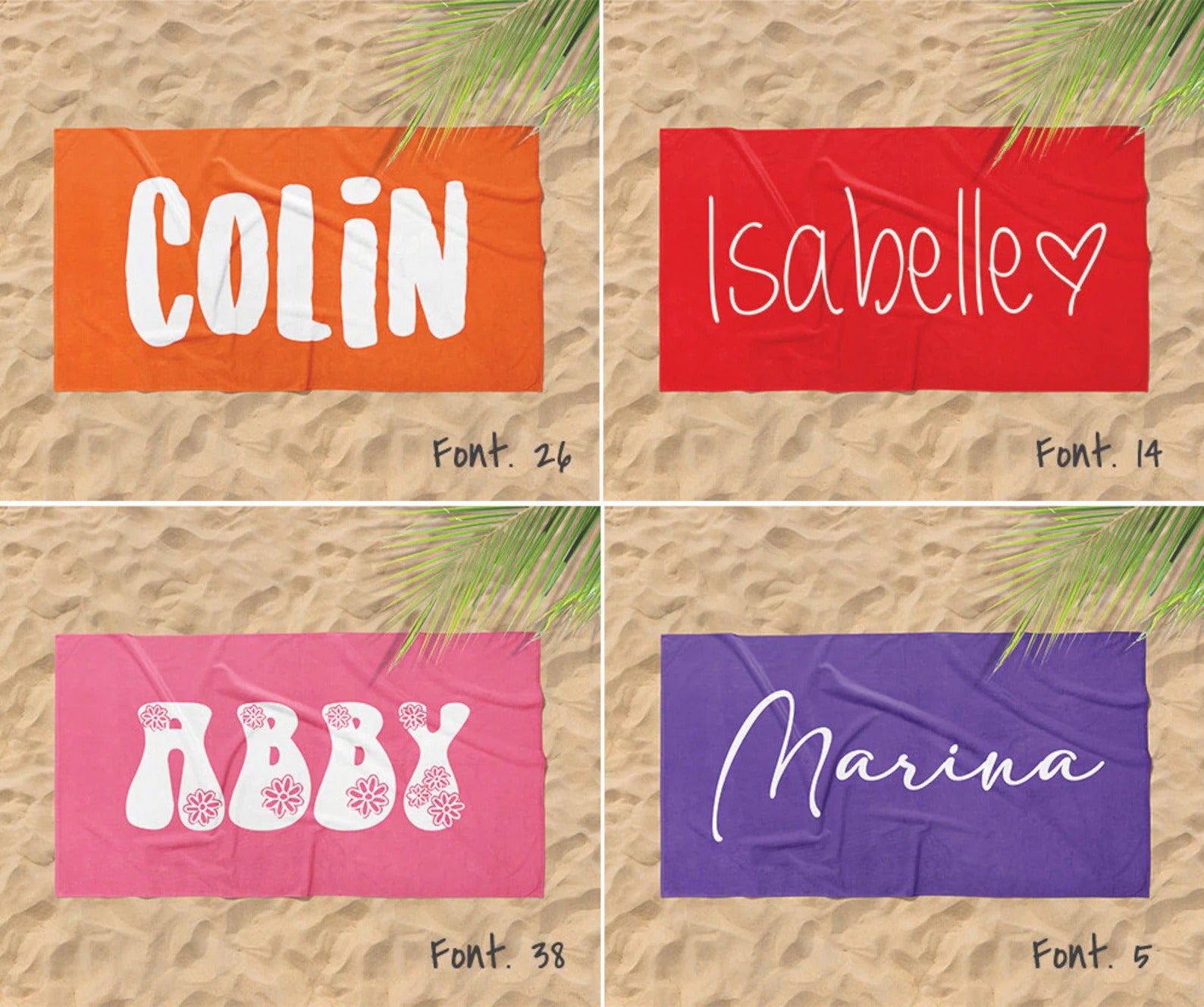 Personalized Beach Towels, Custom Name Towel, Summer Gift For Volleyball Beach Lover