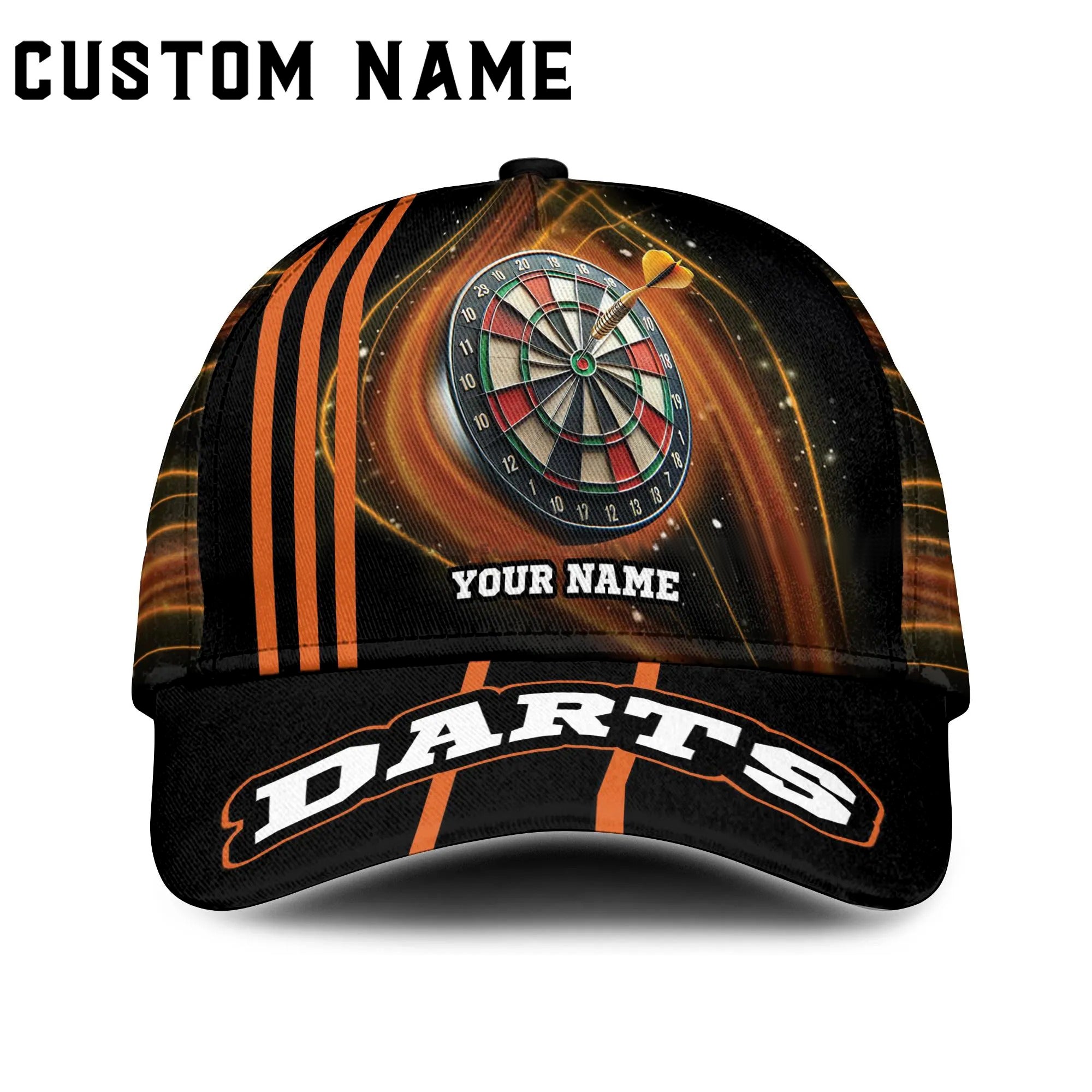 Personalized Darts Classic Cap, Custom Name Dartboard Hat For Dart Players