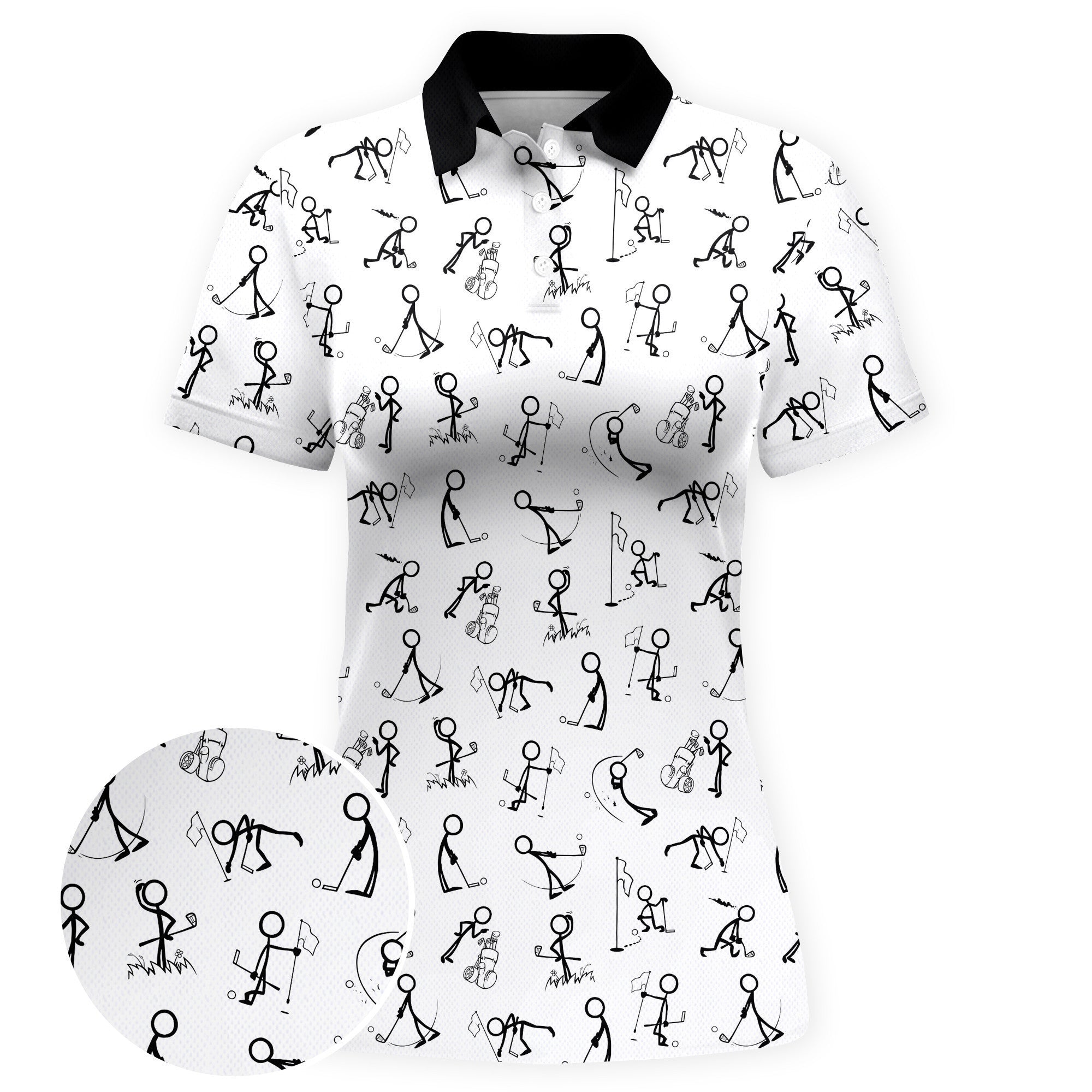 Sticker Swing Women Polo Shirt