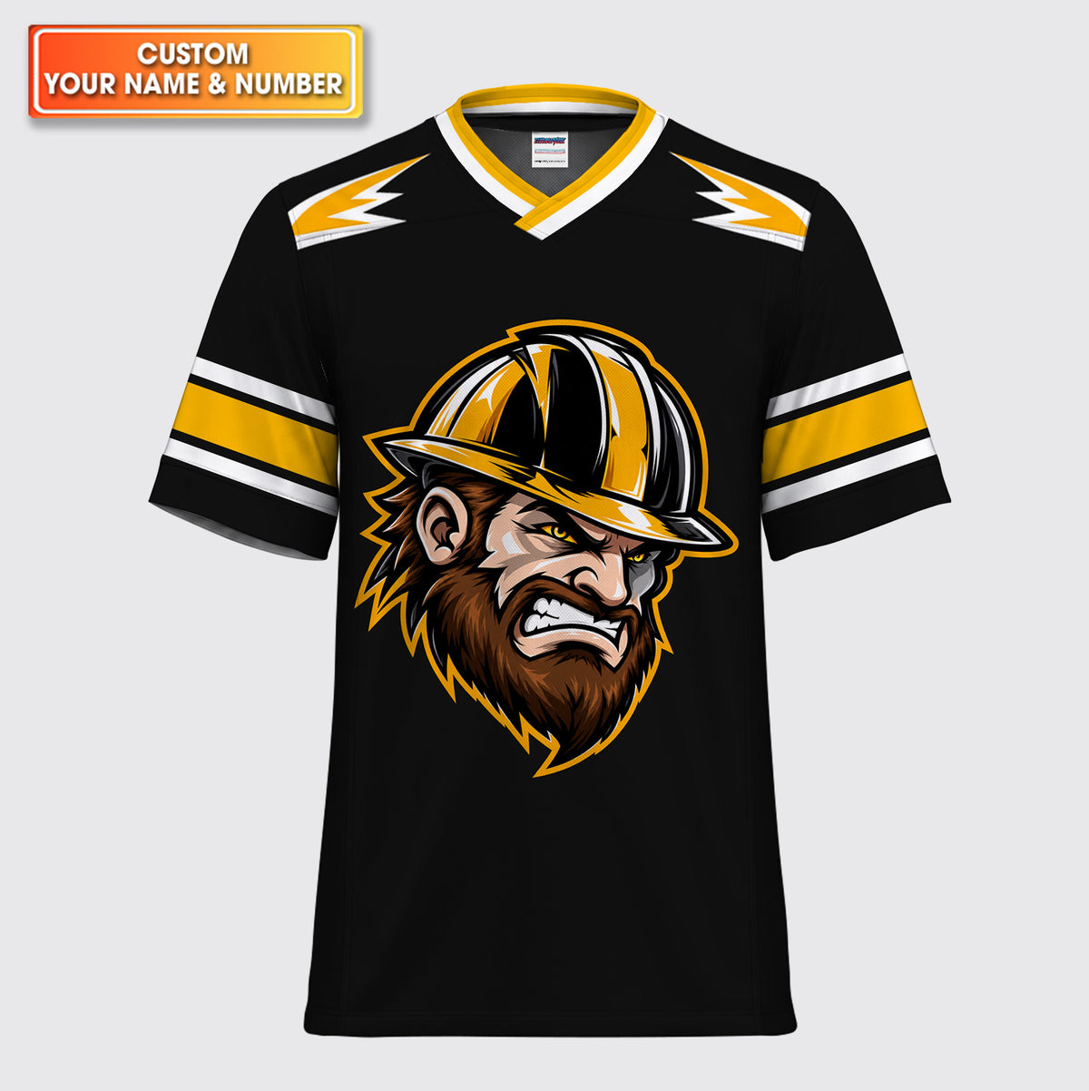 Custom Steelworker Mascot American Football Jersey