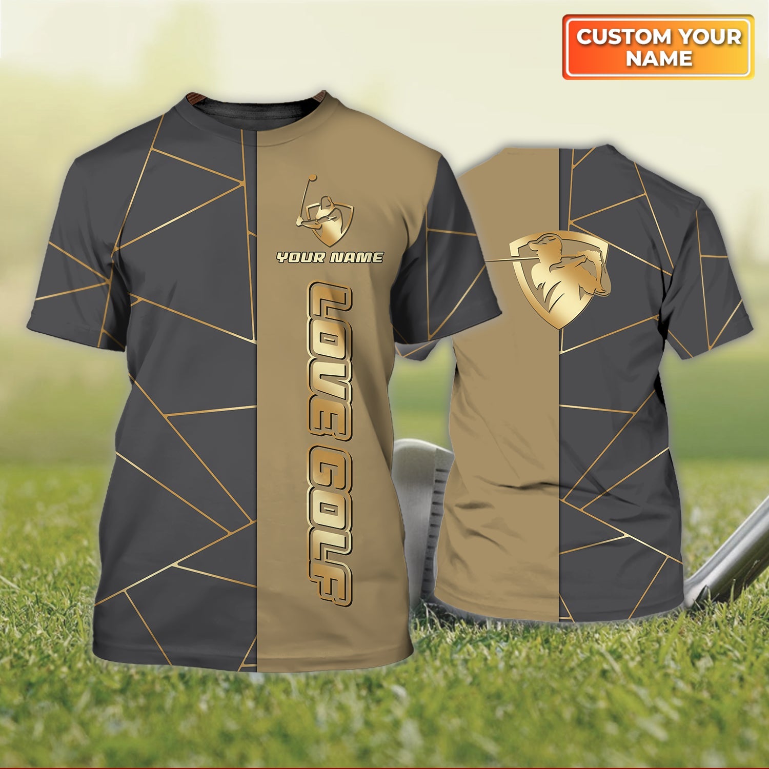 Golf, Personalized Name 3D Tshirt For Golfers