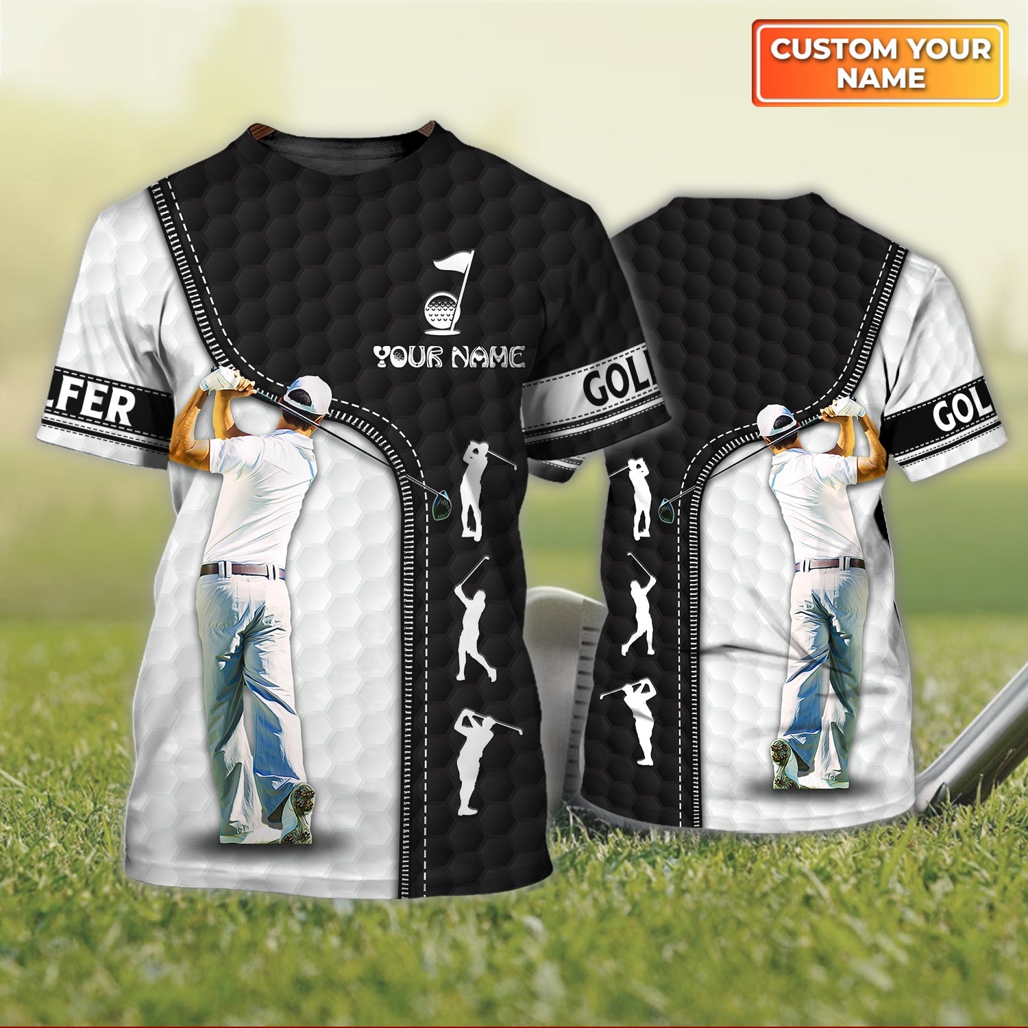 Golf, Personalized Name 3D Tshirt For Golfers