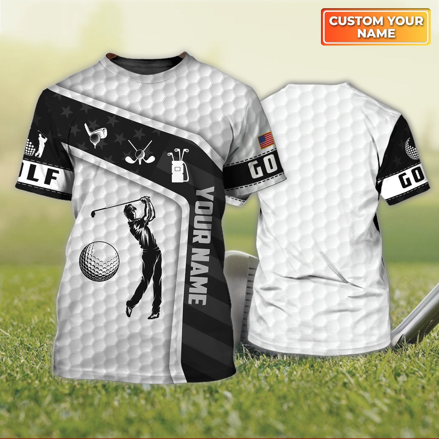 Golf, Personalized Name 3D Tshirt