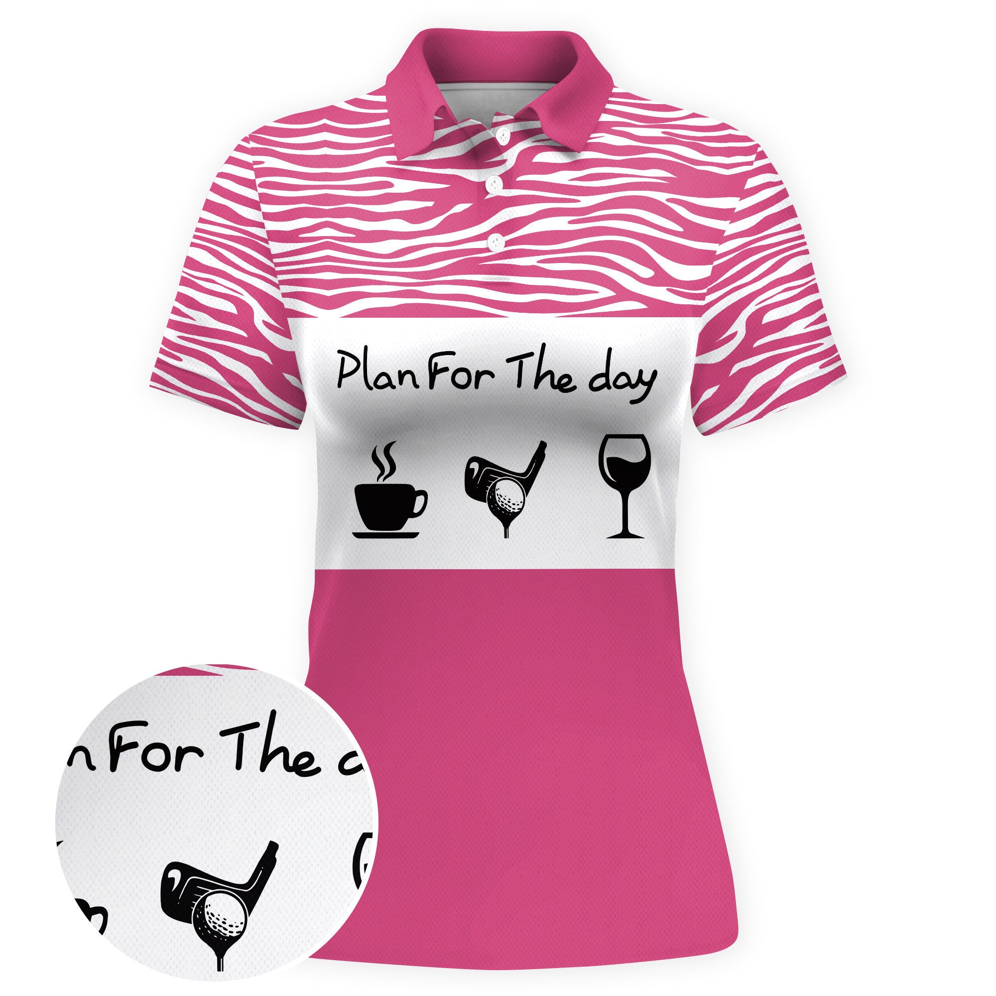 Zebra Golf Vibes Women Polo Shirt