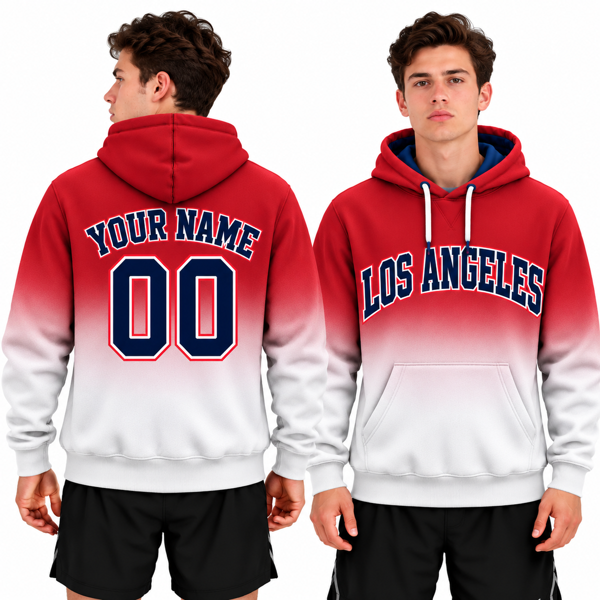 Custom Los Angeles Ombre Hoodie