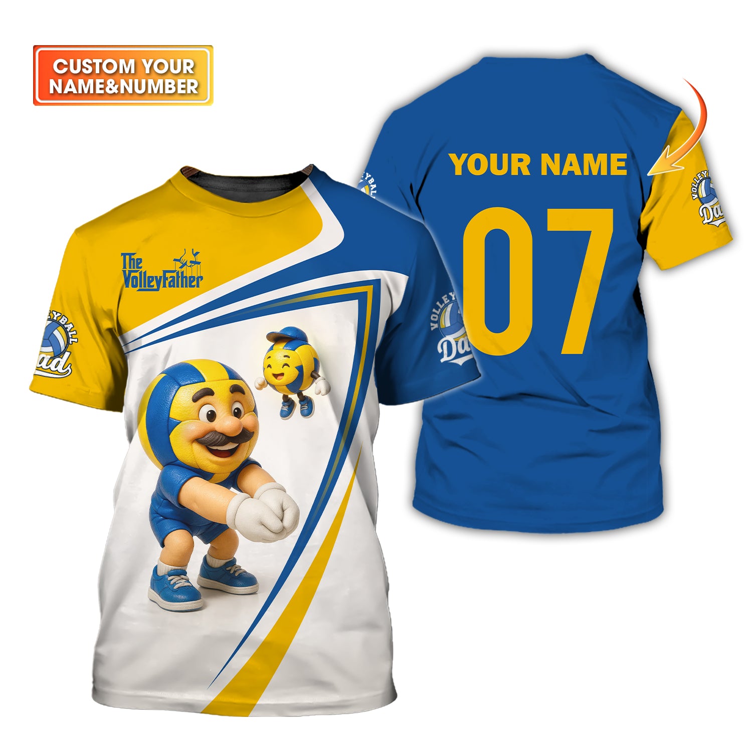 Custom Volleyball Jerseys, Volleyball Father Funny T Shirt, Volley Dad Shirt, Volleyball Gift