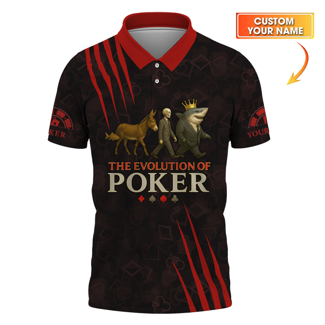 The Evolution of Poker Shirt, Funny Custom Poker Shirts For Card Players, Gift For Poker Lover