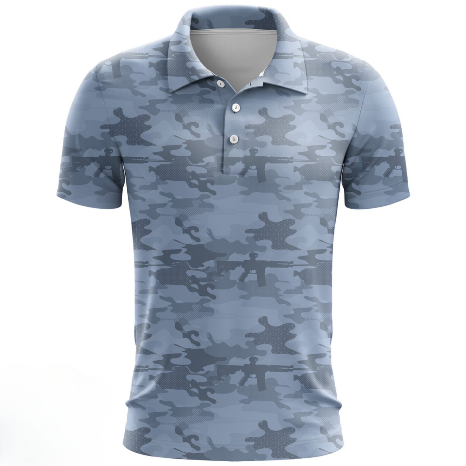 Camo Golf Polo Shirt, 4th Of July Mens Golf Gift