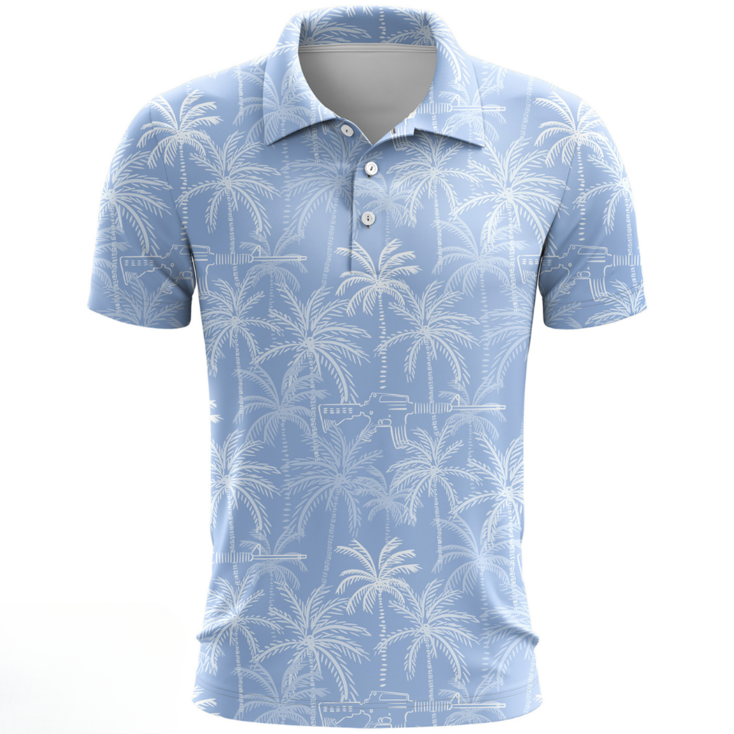Island Palms Golf Polo Shirt, 4th Of July Mens Golf Gift