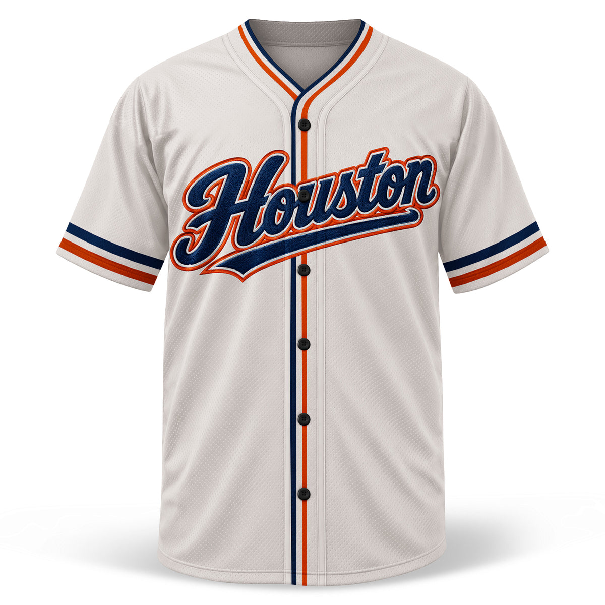 Custom Houston Skyline Baseball Jersey