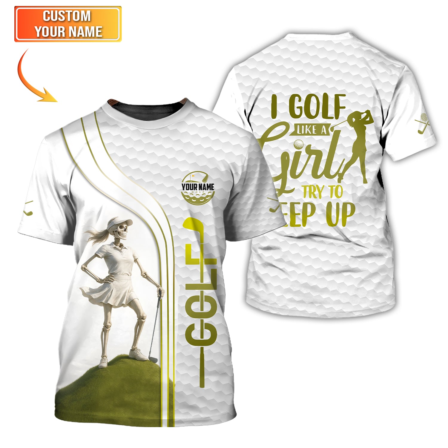 Custom Golf Shirts, Personalized Golf T Shirts I Golf Like A Girl, Ladies Golf Shirts, Vintage Goft Polo Shirt